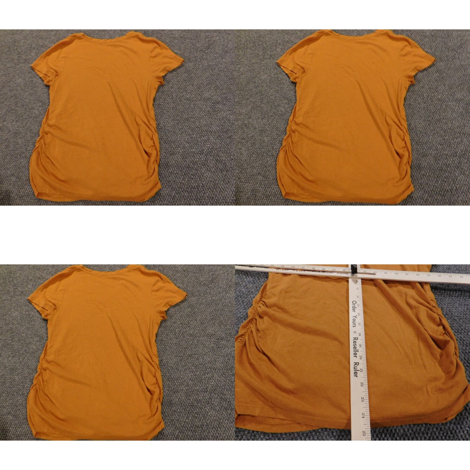 Vintage Isabel Blouse Shirt Womens L Orange Round Neck Short Sleeve Pullover Casual Polyester Sheer Button Basic Regular Modern American Size L / US 10 / IT 46 - 8 Thumbnail