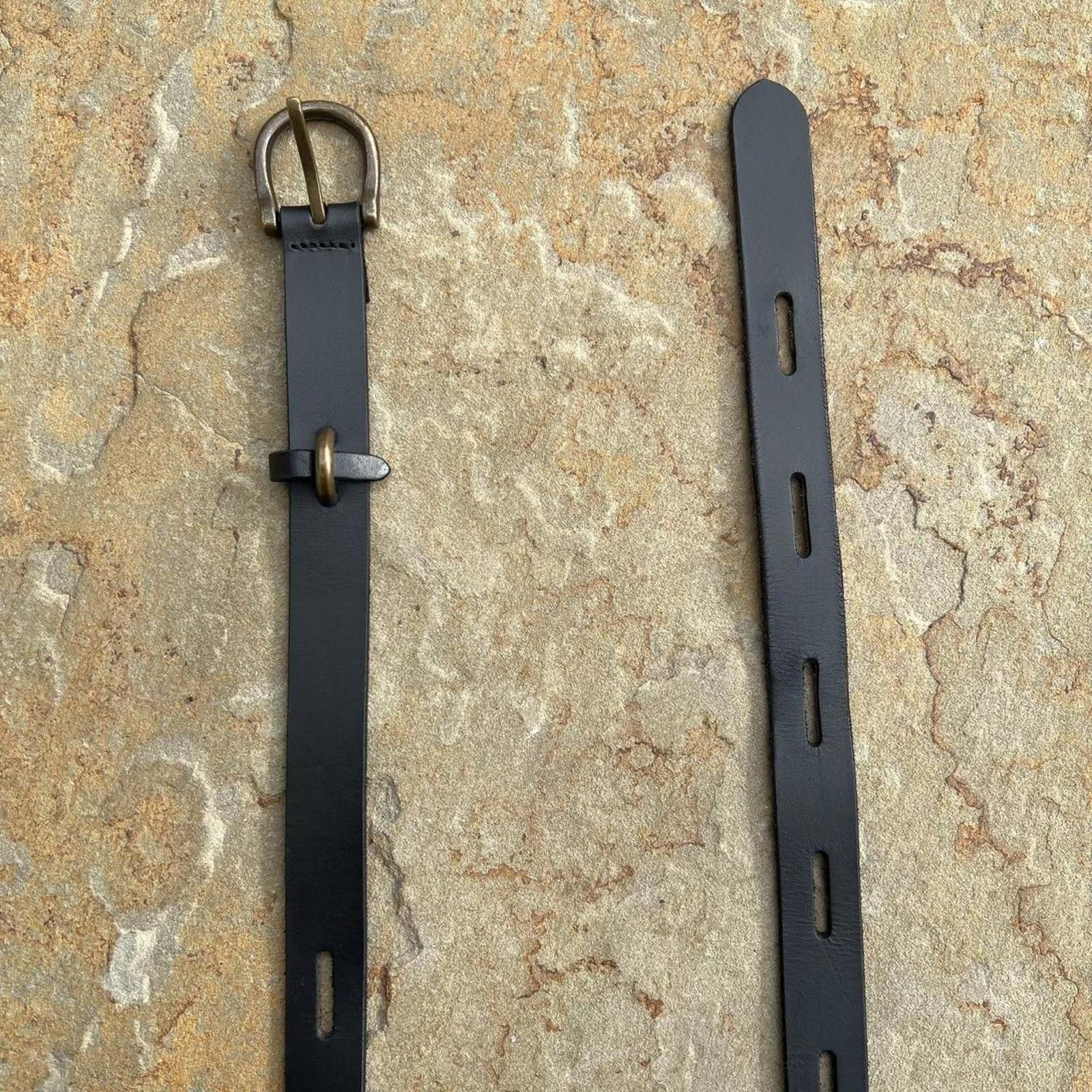 Other Black Leather Unique Boho Grunge Design Belt Size ONE SIZE - 2 Thumbnail