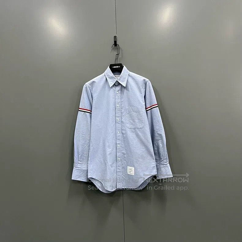 Thom Browne Thom Browne Light blue collar long sleeve shirt Size US M / EU 48-50 / 2 - 1 Thumbnail