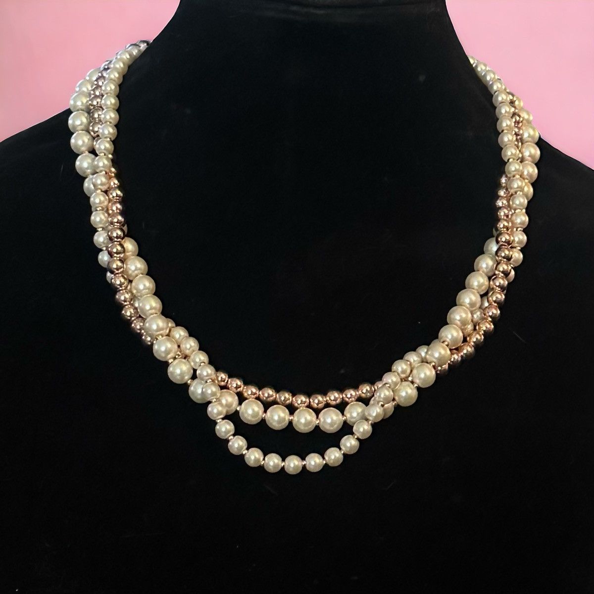 Loft × Vintage Vintage Loft twisted pearl necklace Size ONE SIZE - 1 Thumbnail