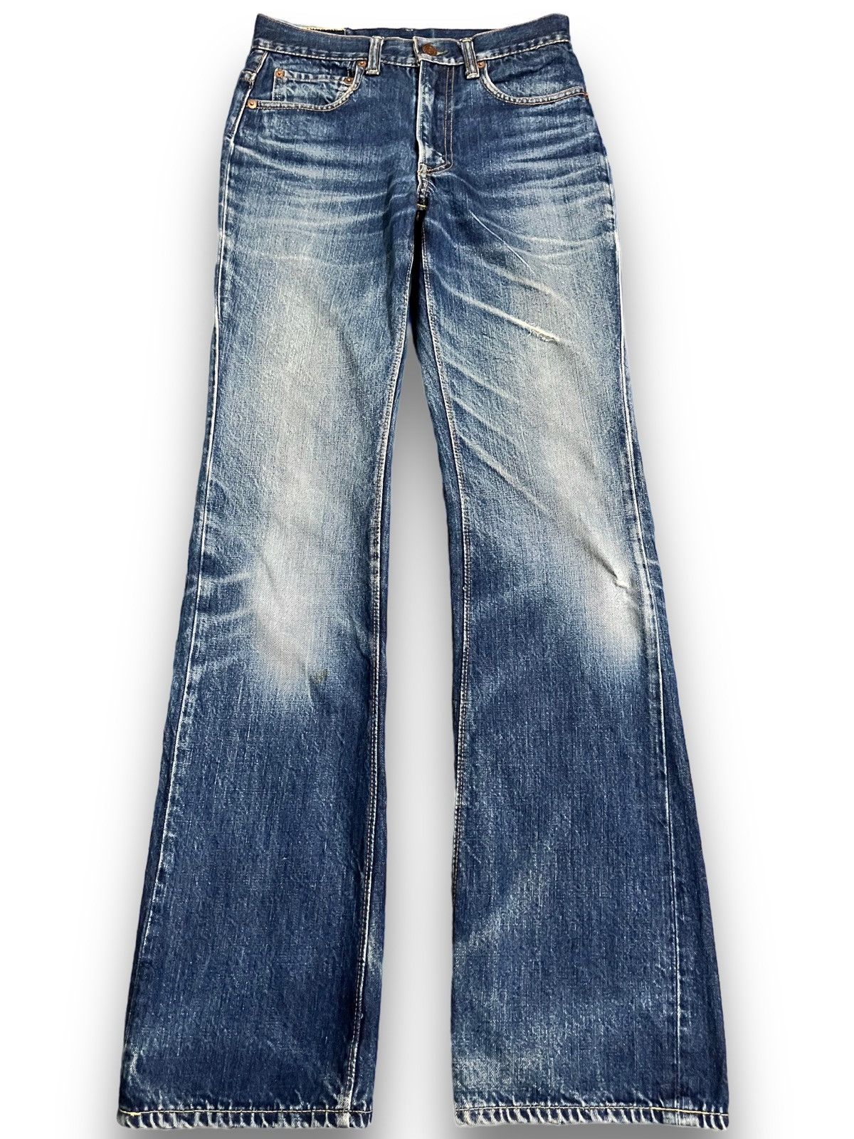 POST ARCHIVE FACTION (PAF) × Warehouse & Co. Vintage Warehouse&Co Flare Denim Size US 27 - 1 Thumbnail