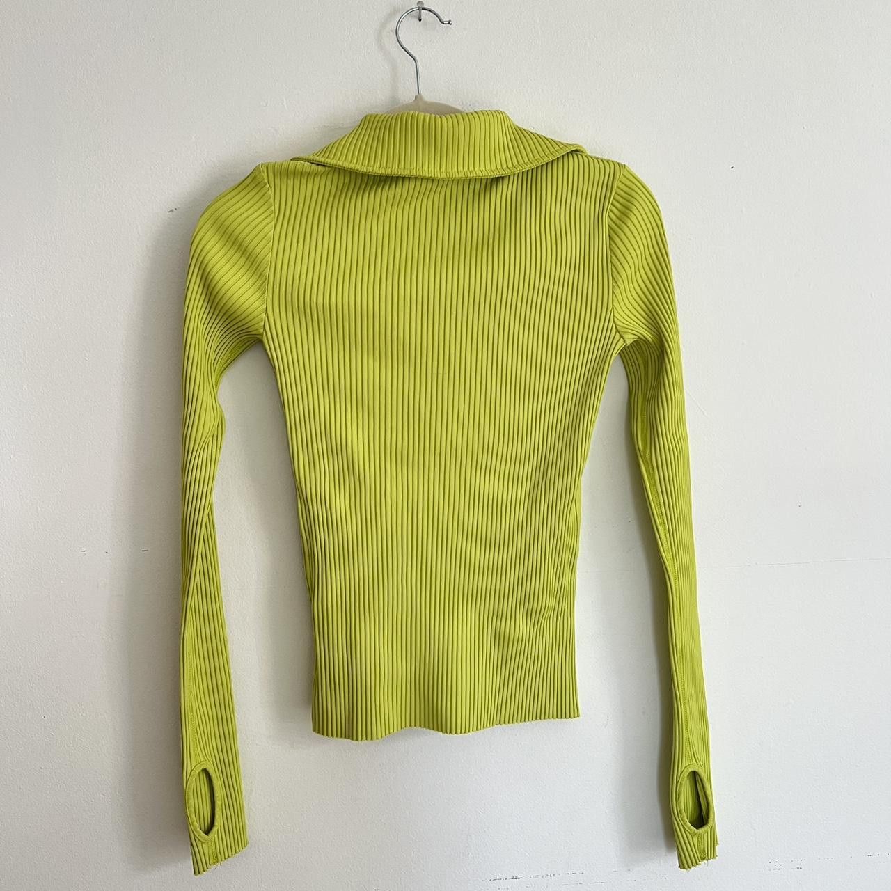 Helmut Lang Helmet Lang Lime Green Ribbed Long Sleeve Size XS / US 0-2 / IT 36-38 - 6 Thumbnail