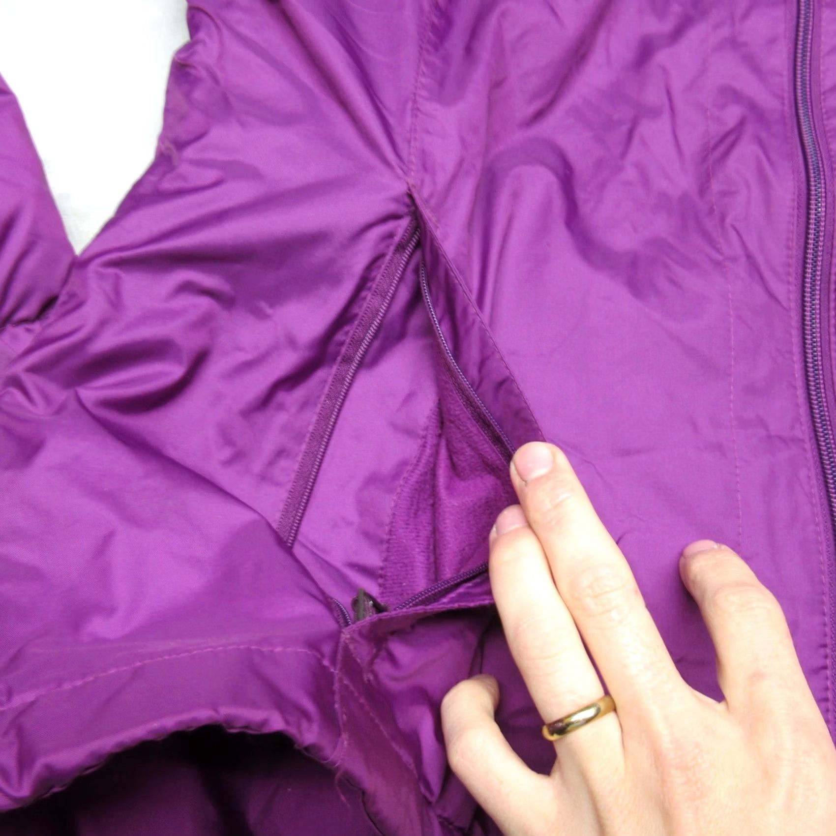 Rains Columbia Jacket Women Large Purple Insulated Switchback Sherpa FullZip Wind Rain Size L / US 10 / IT 46 - 4 Thumbnail