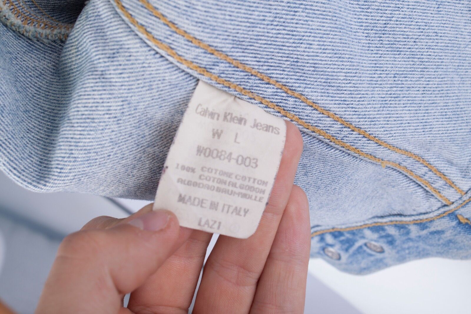 Calvin Klein × Vintage Vintage Women's Calvin Klein Denim Jacket Blue L Italy Size L / US 10 / IT 46 - 11 Thumbnail