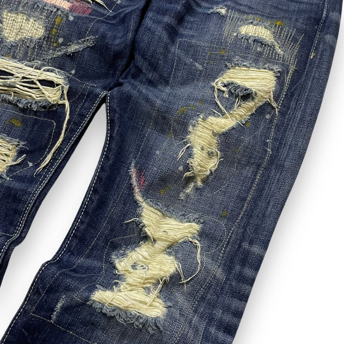 Samurai Jeans ORIGINAL LEVIS 505 BORO BORO KAPITAL DESIGN (28×37) Size US 28 / EU 44 - 4 Thumbnail