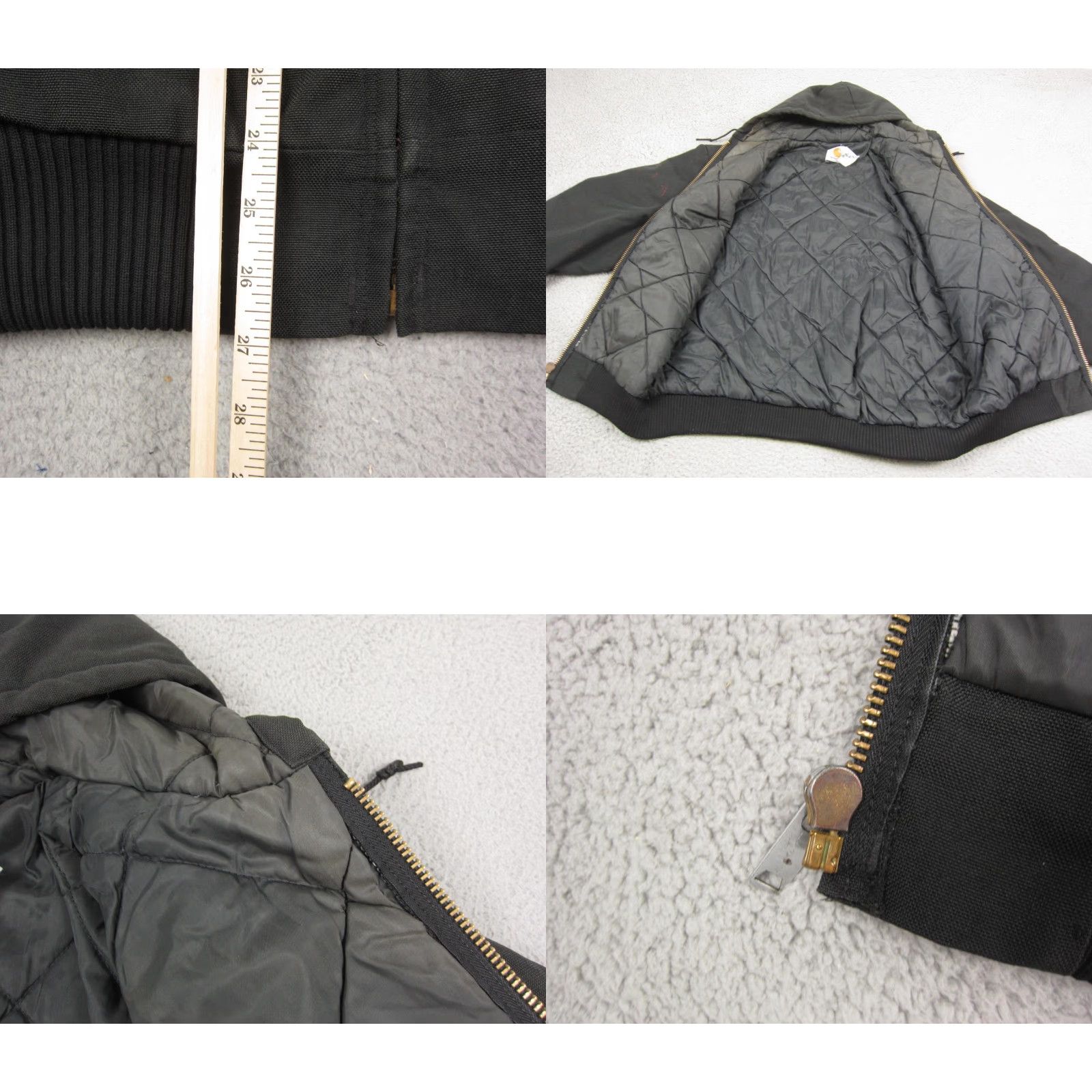 Carhartt VINTAGE Carhartt Jacket Mens 2XL Black Full Zip Quilted Lined Chore BOMBER Jacket Hooded Winter Fall Retro? (avoid adding) Size US XXL / EU 58 / 5 - 9 Thumbnail