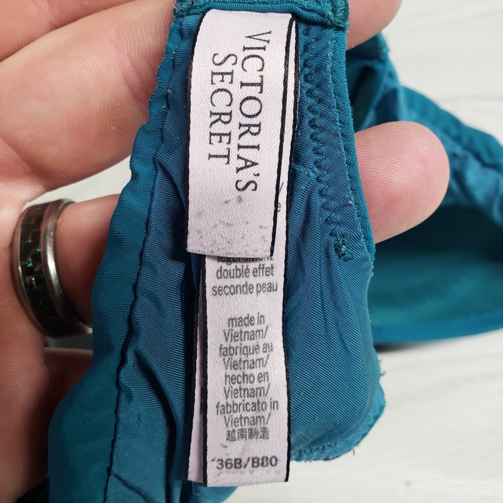 Victoria's Secret Victoria's Secret Bra 36B Blue Satin Push Up Plunge Underwired Adjustable Angles: Angel, 32 Band, B Cup Womens Size ONE SIZE - 4 Thumbnail