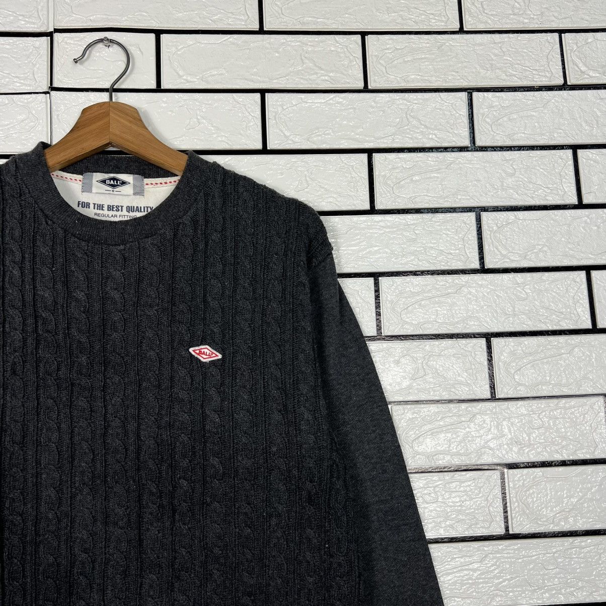 Japanese Brand BALL Hybrid Knitted Crewneck Sweatshirt #4101-C186 Size US M / EU 48-50 / 2 - 4 Thumbnail
