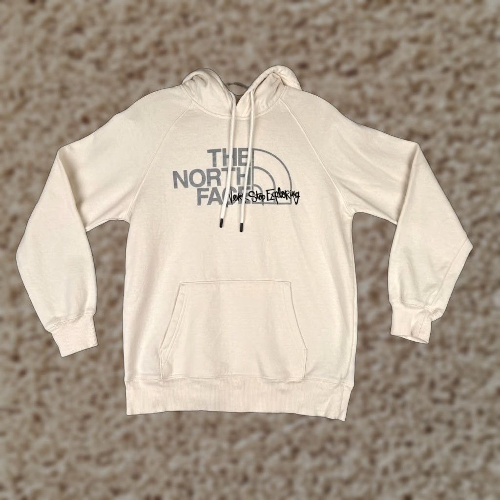 The North Face The North Face Hoodie Womens Small Beige Cotton Blend Jersey Pocket Size S / US 4 / IT 40 - 1 Thumbnail