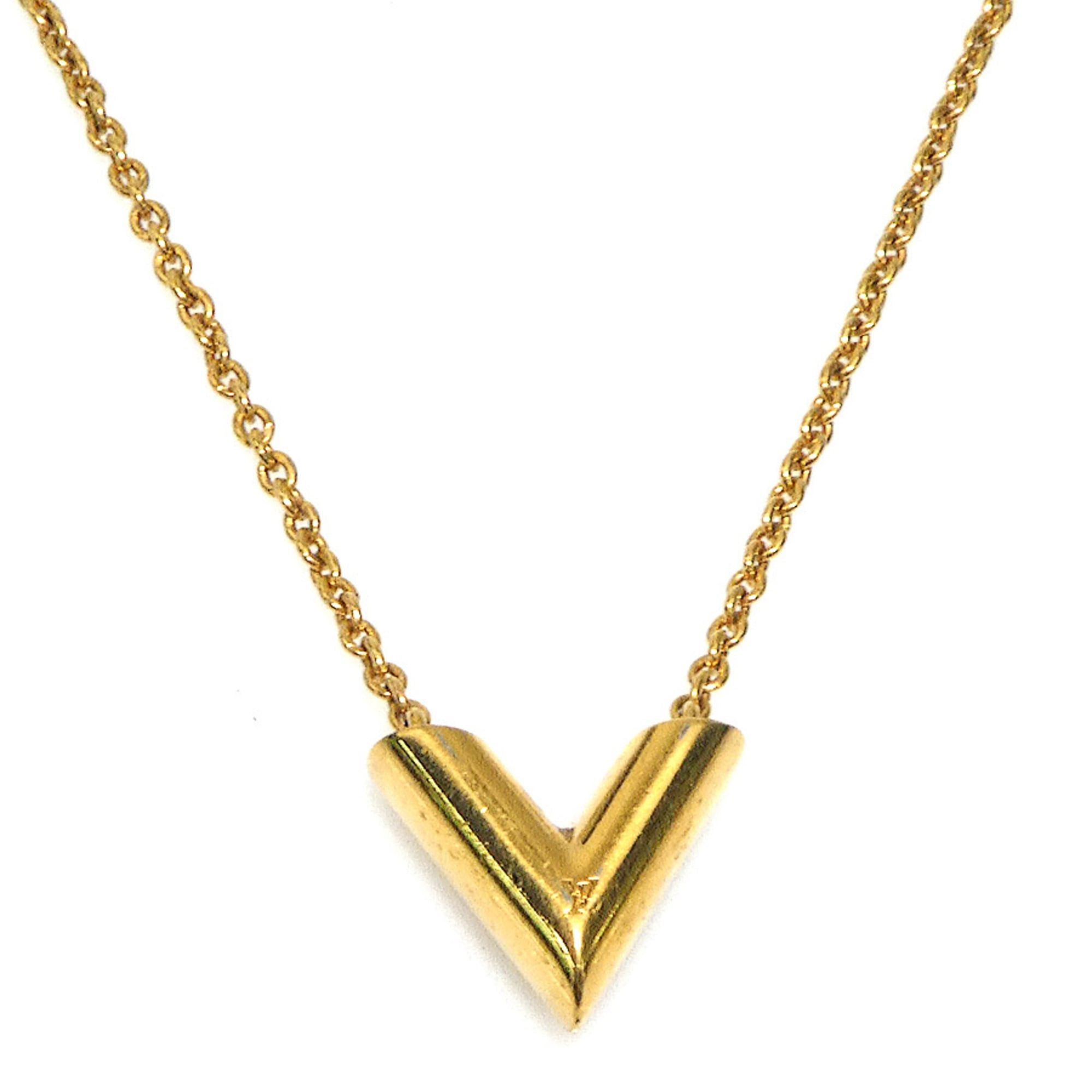 Louis Vuitton Louis Vuitton Essential V Metal Necklace, Gold, Women's, M61083 56688a Size ONE SIZE - 1 Thumbnail