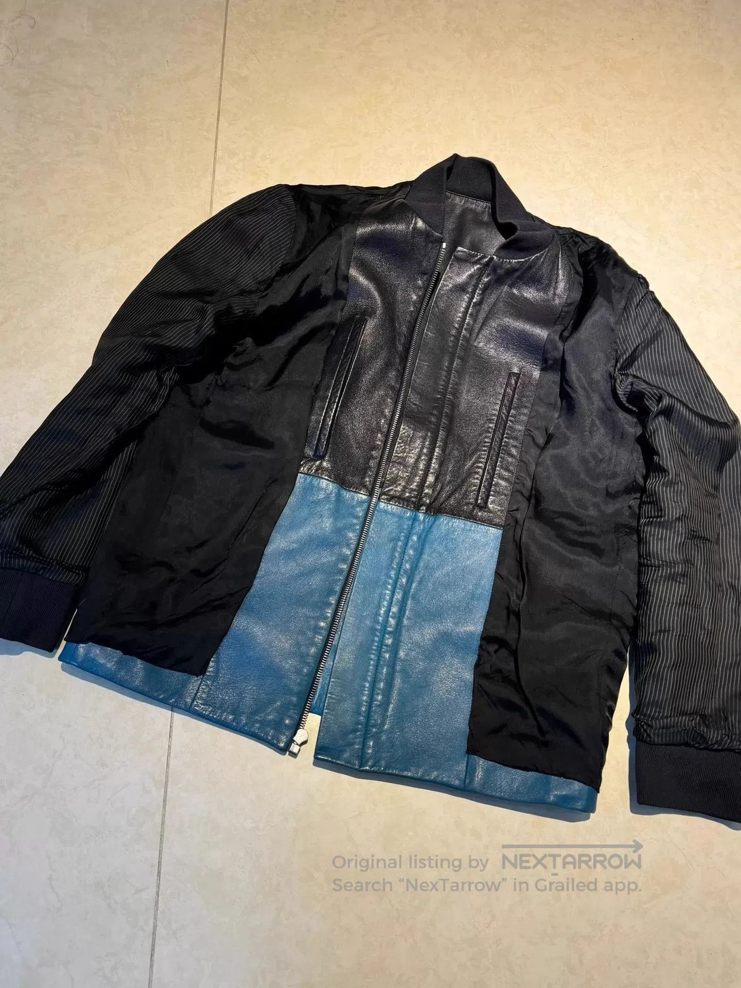 Dior Color Block Leather Bomber Jacket. Size US S / EU 44-46 / 1 - 3 Thumbnail