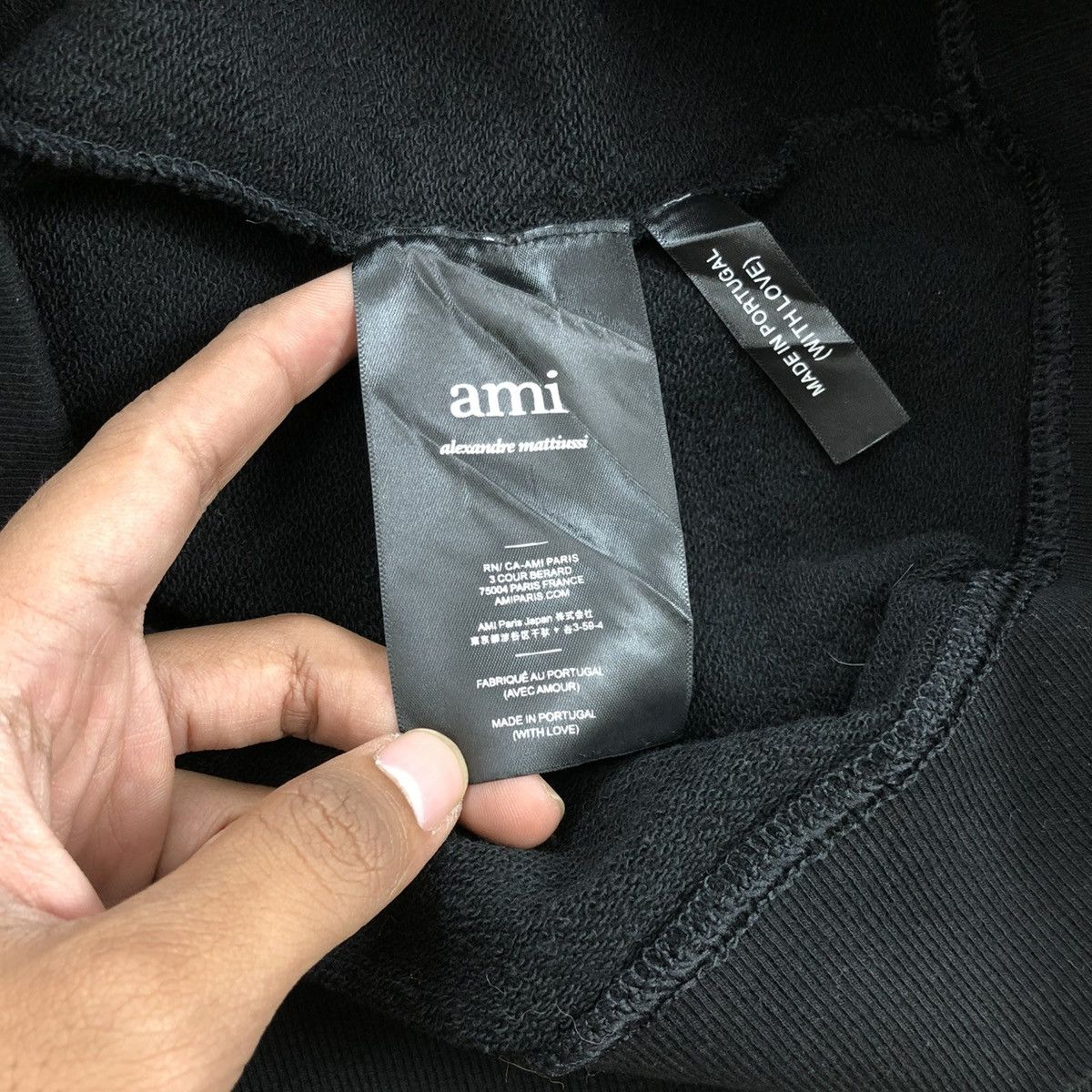 AMI Luxury Ami Alexandre Mattiussi Big Logo Black Sweatshirt Size US M / EU 48-50 / 2 - 11 Thumbnail