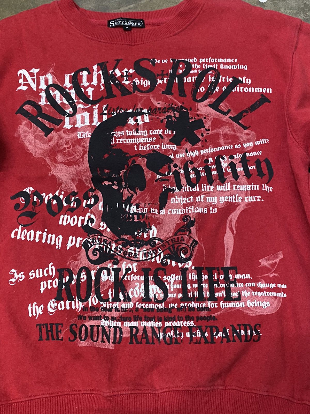 Hysteric Glamour × Japanese Brand Sorridere Japan Sweatshirt Art Skulls Bones Poem Rock Life Size US M / EU 48-50 / 2 - 3 Thumbnail