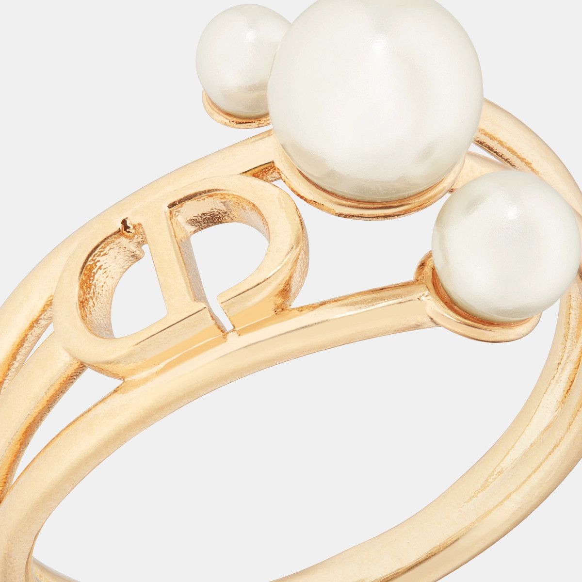 Dior o1bcso1str0126 Size:OS/Triptyque Ring in Golden/White Size ONE SIZE - 4 Thumbnail