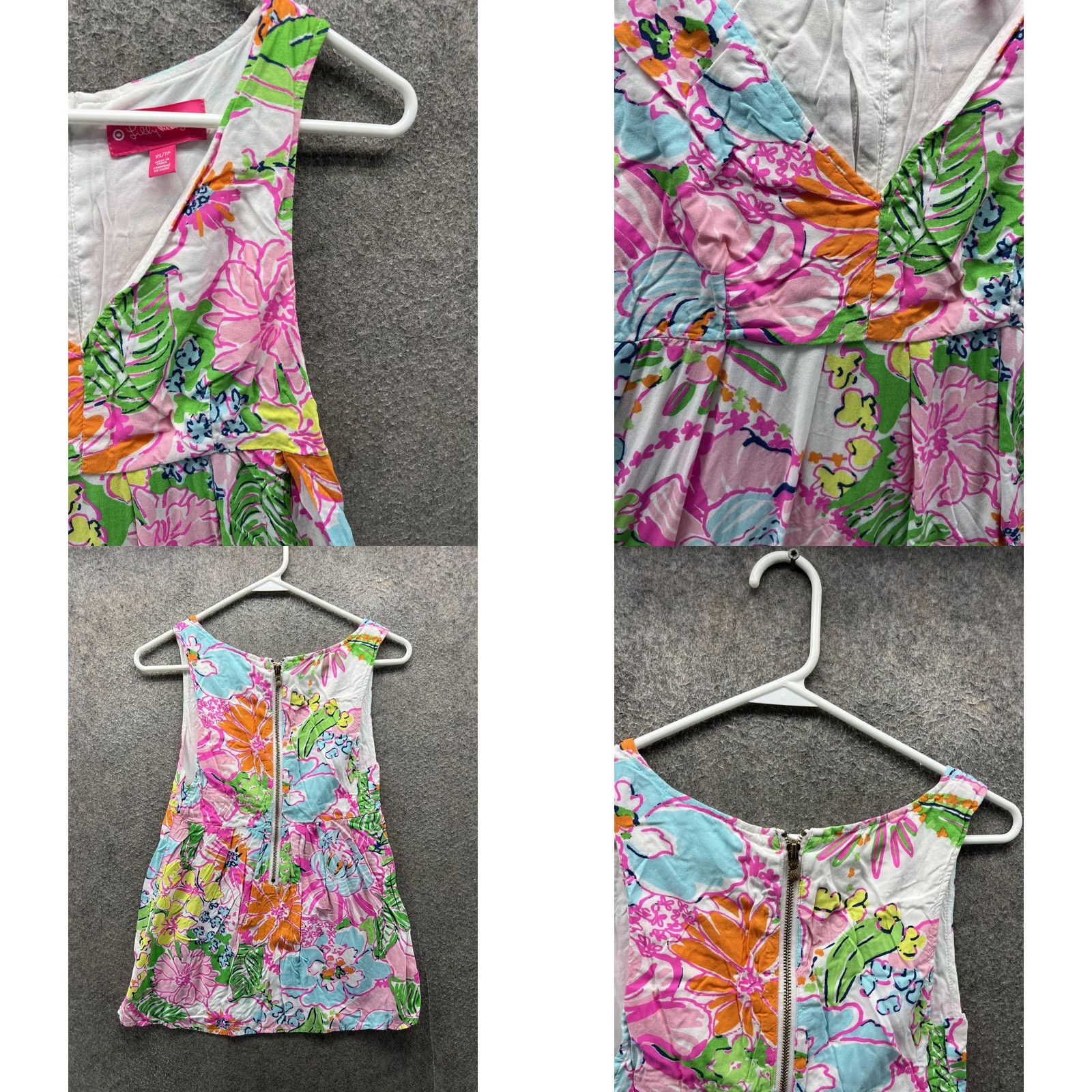 Lilly Pulitzer Lilly Pulitzer Dress Womens XS Multicolor Floral V Neck Fit & Flare Sundress Size XS / US 0-2 / IT 36-38 - 8 Thumbnail