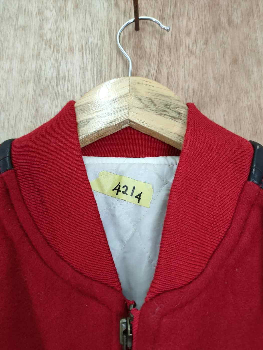 Vintage Hakka Homme scorpions red varsity wool jacket #4214DLAL Size US L / EU 52-54 / 3 - 10 Thumbnail