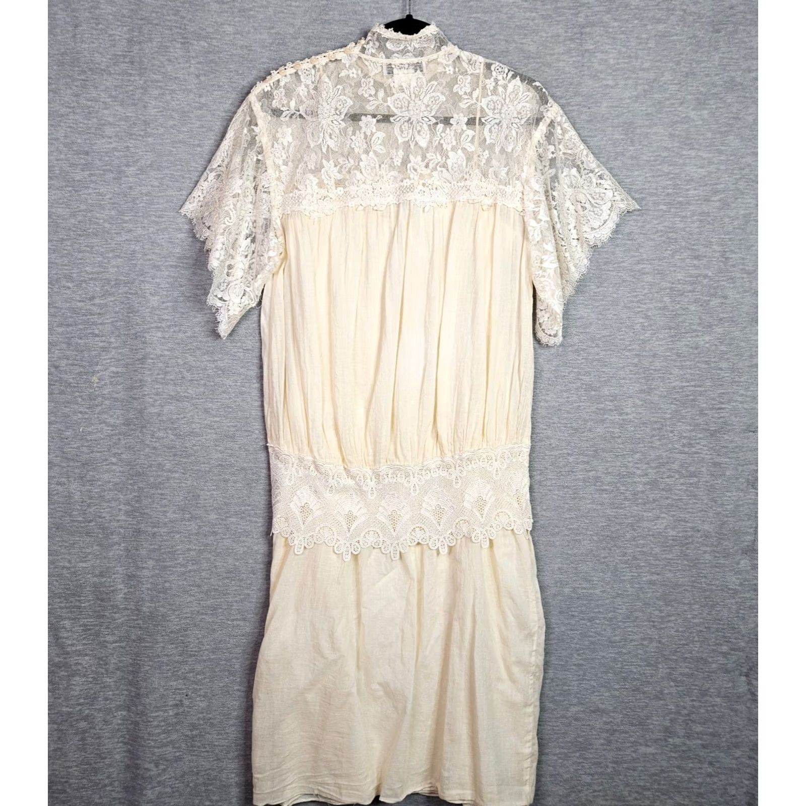 Jessica McClintock VINTAGE Jessica McClintock Ivory Lace Dress Set 8 A-Line Midi Long Sleeve Women Shirt? Size M / US 6-8 / IT 42-44 - 2 Thumbnail