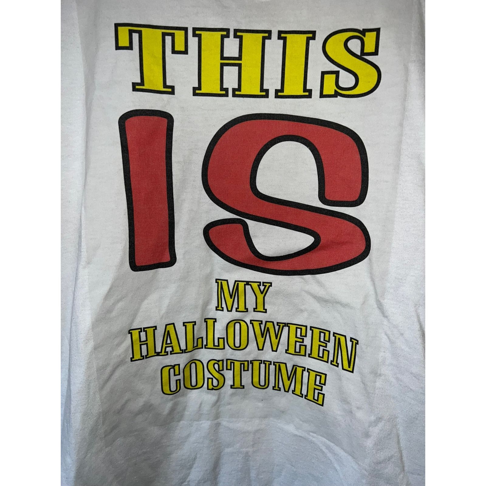 Fruit Of The Loom Vintage Halloween Shirt This Is My Halloween Costume 90s L Size US L / EU 52-54 / 3 - 3 Thumbnail