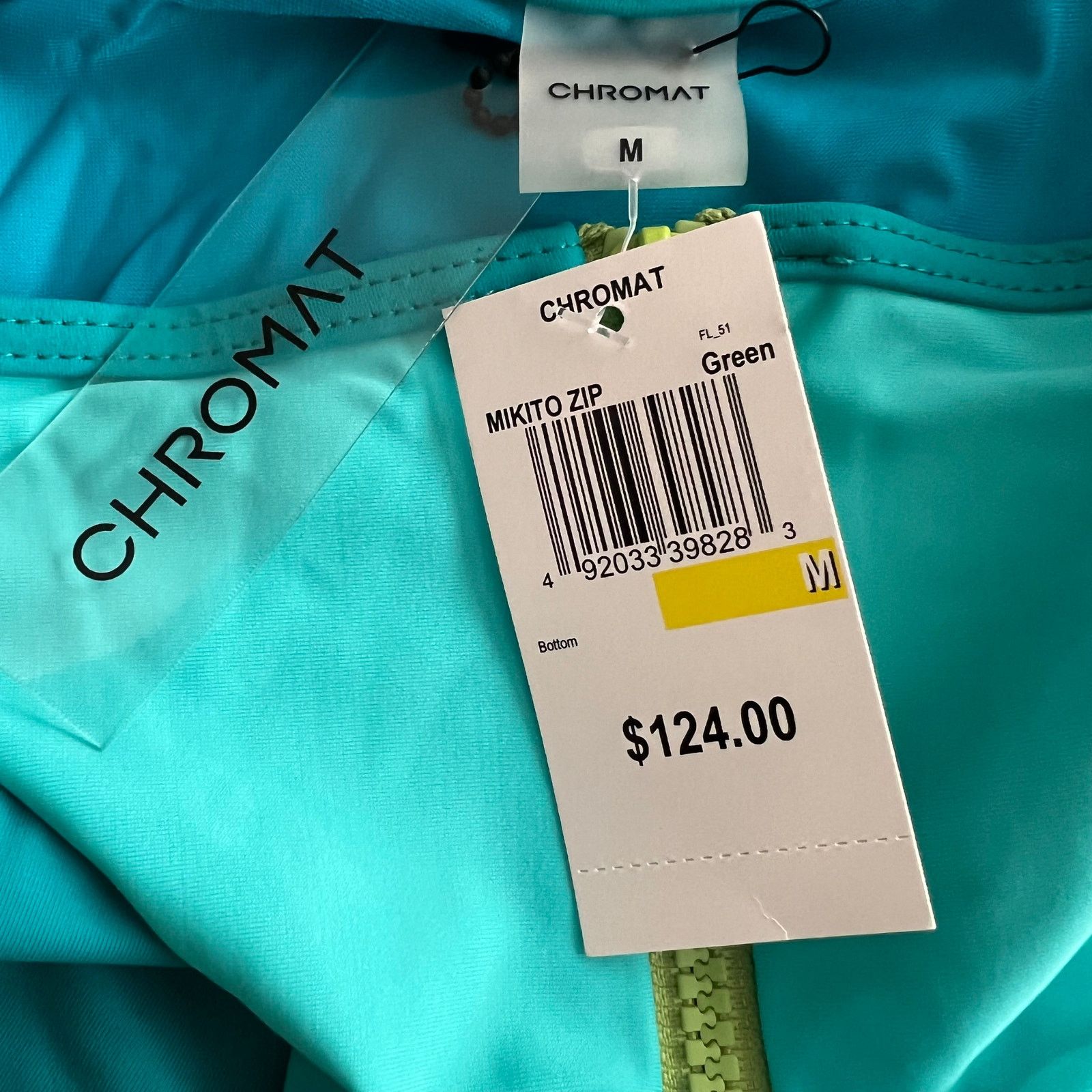 Other Chromat Mikito Teal Lime Zip Swim Bikini Bottom, XS Size ONE SIZE - 8 Thumbnail