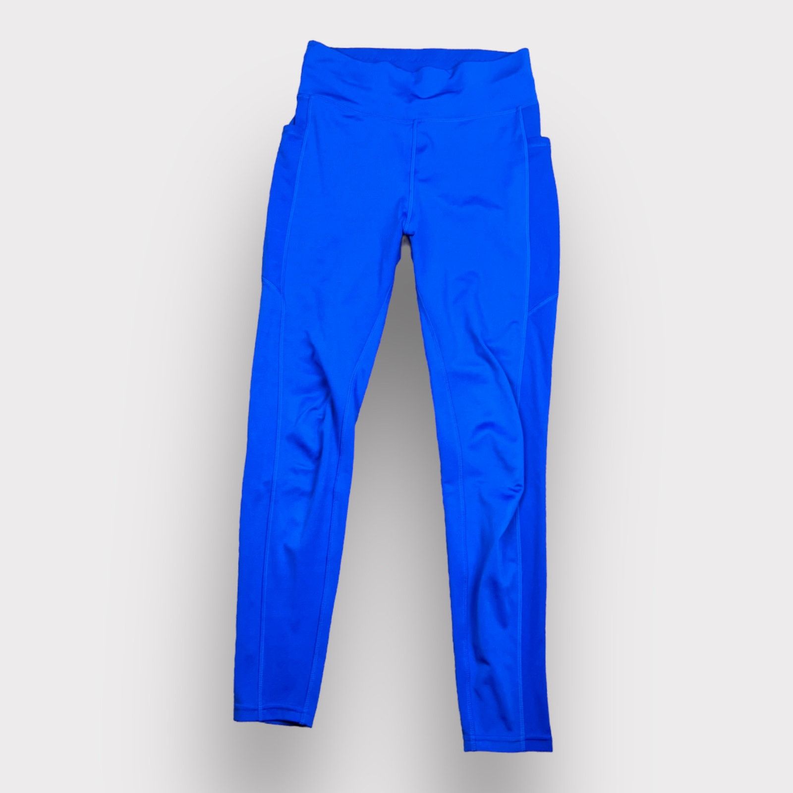 Nordstrom Stylish Cobalt Blue Pocket Panel Leggings | Medium Size 30" / US 8 / IT 44 - 2 Thumbnail