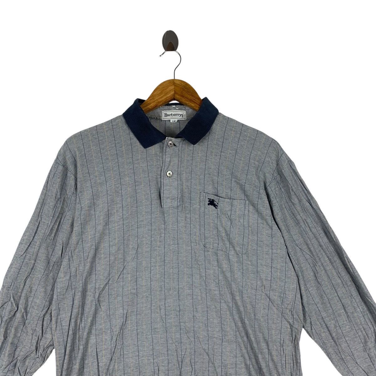 Burberry Vintage BURBERRY LONDON PRORSUM Striped Polo Tee Shirt Top Size US M / EU 48-50 / 2 - 2 Thumbnail