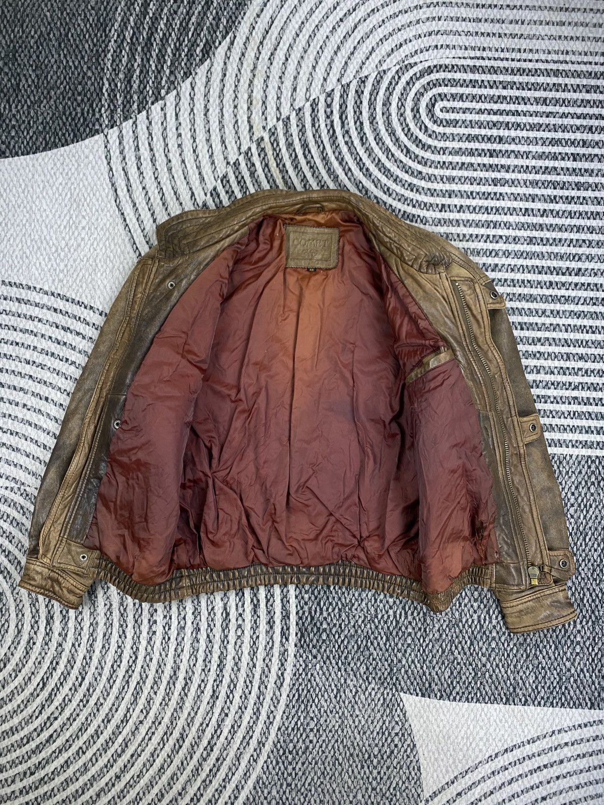 Leather Vintage Comet Club With Cargo Pocket Leather Flight Jacket Size US XL / EU 56 / 4 - 6 Thumbnail