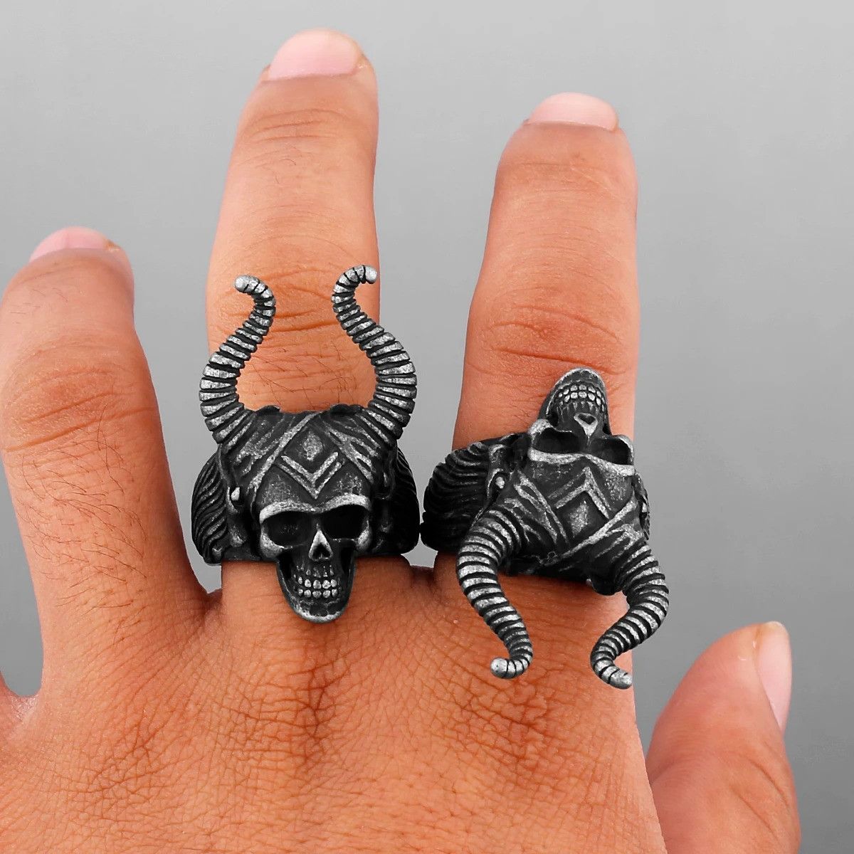Vintage Demon Skull Ring Size 44 - 1 Thumbnail