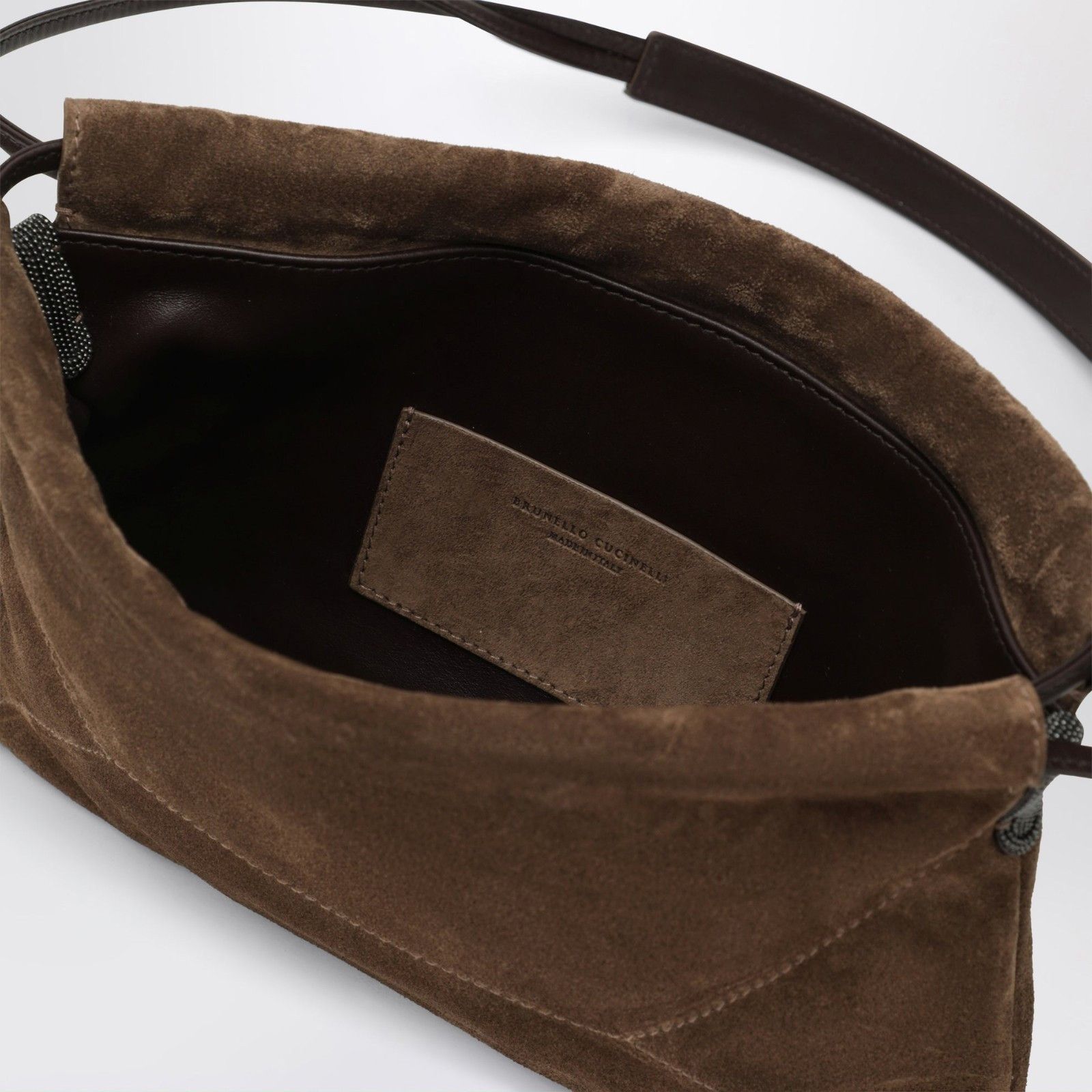 Brunello Cucinelli BRUNELLO CUCINELLI Caramel Suede BC Duo Pouch Bag New & Auth Size ONE SIZE - 4 Thumbnail