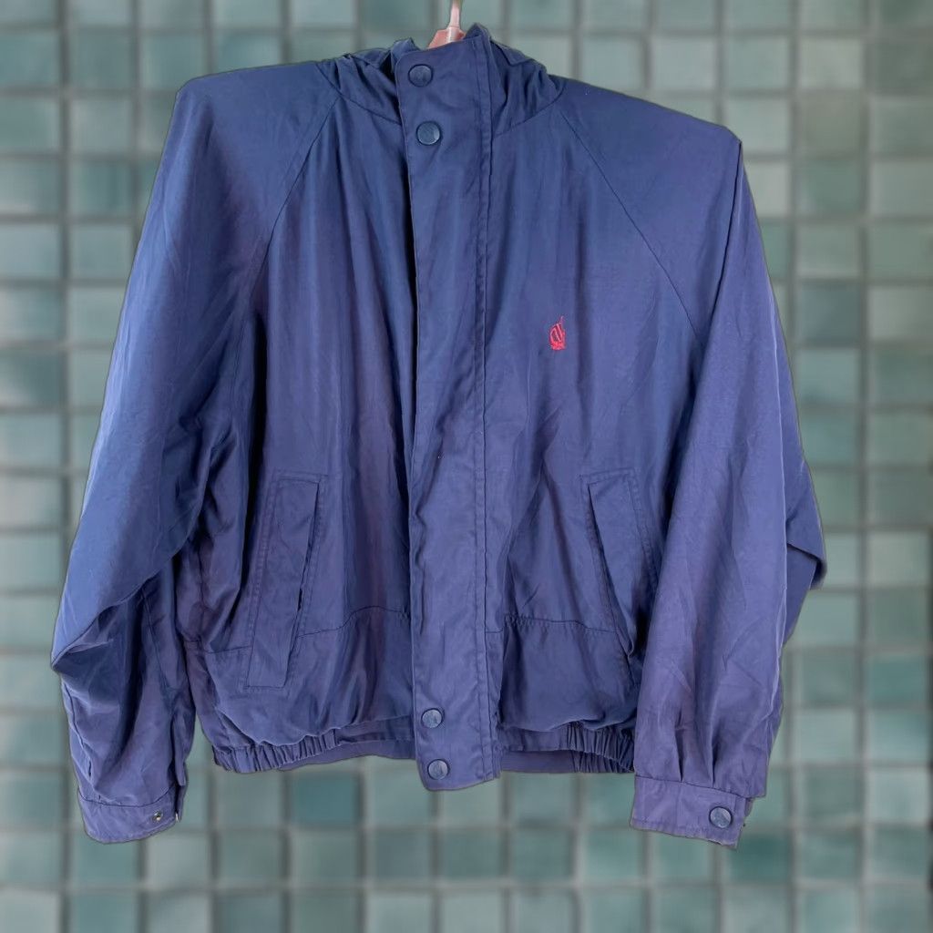 Nautica Nautica Overcoat XL Blue Lined Pockets Hooded Adult Size US XL / EU 56 / 4 - 1 Thumbnail