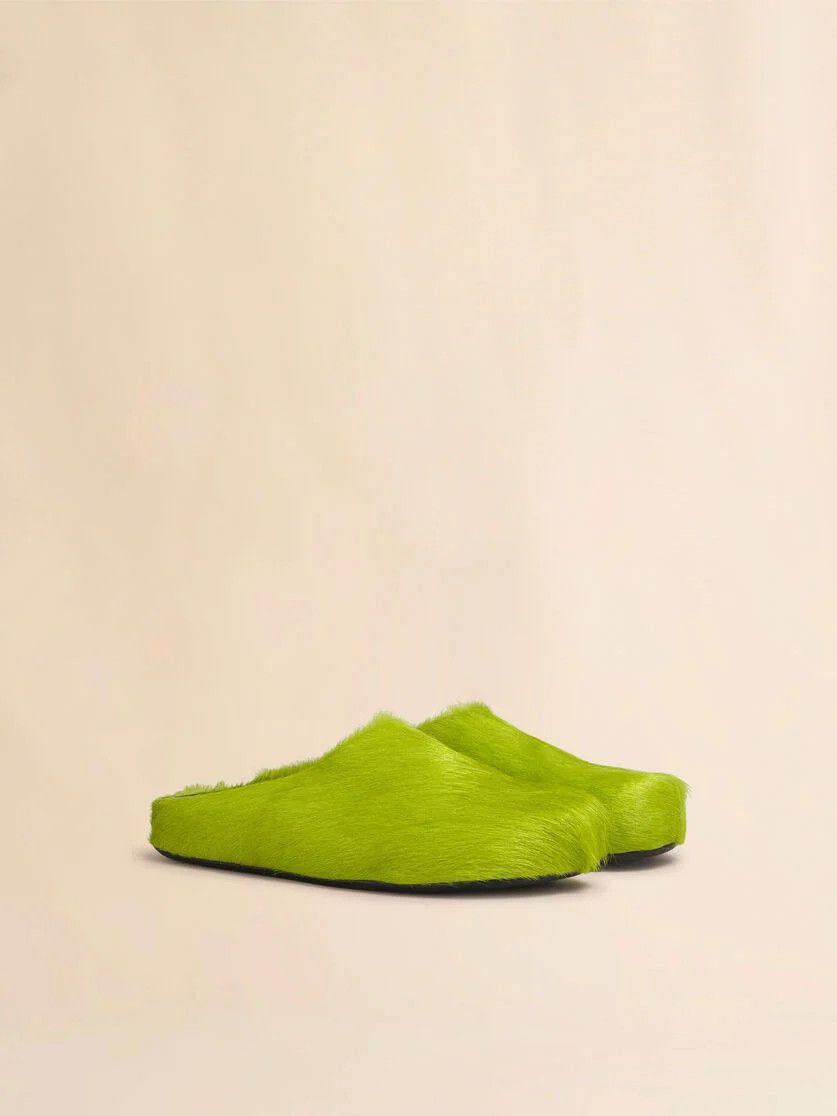 Marni o1w1db10426 Long-Haired Calfskin in Green Size US 11 / EU 44 - 2 Thumbnail