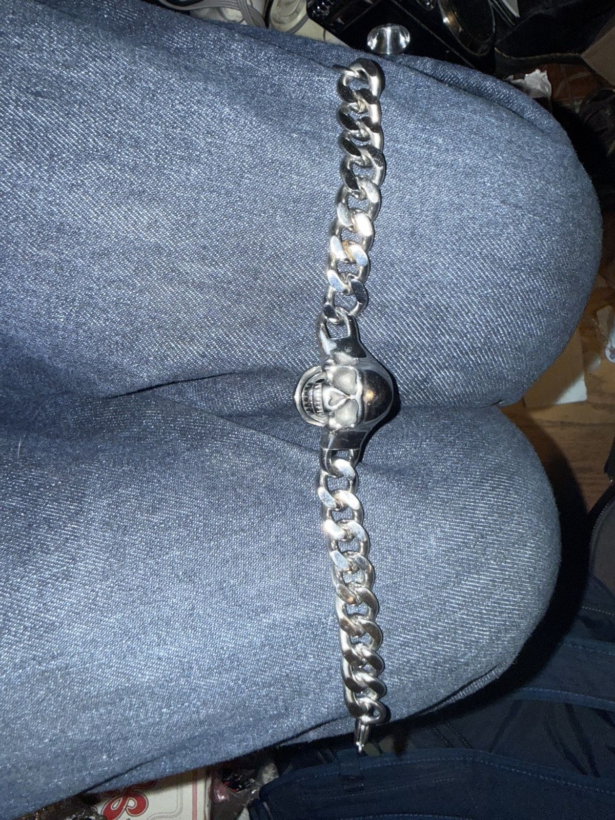 Other Skull silver chain bracelet Size ONE SIZE - 4 Thumbnail