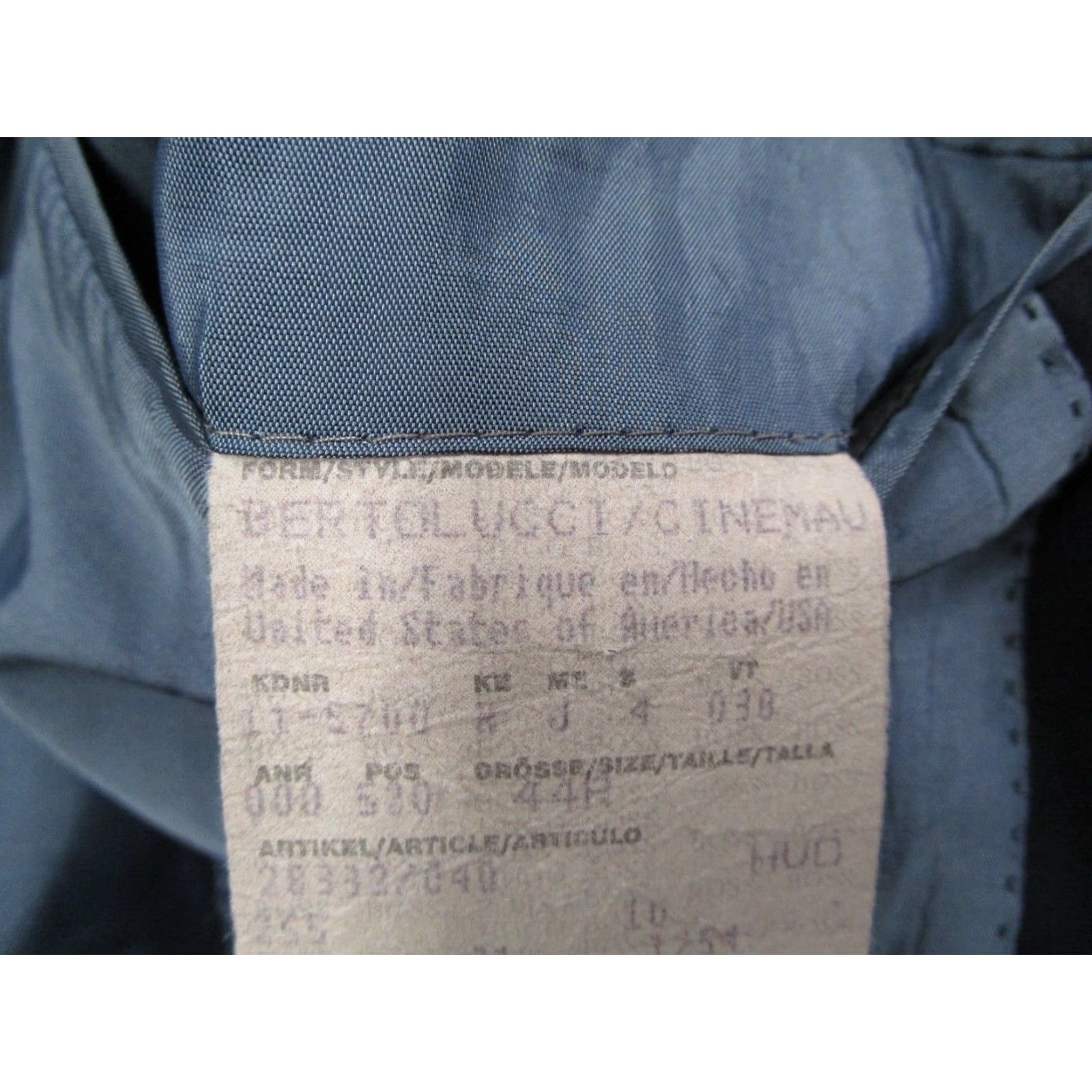 Hugo Boss HUGO BOSS Men's 2 Button Super 100 Wool Blue Regular Fit Suit Jacket 44 Size 44R - 7 Thumbnail