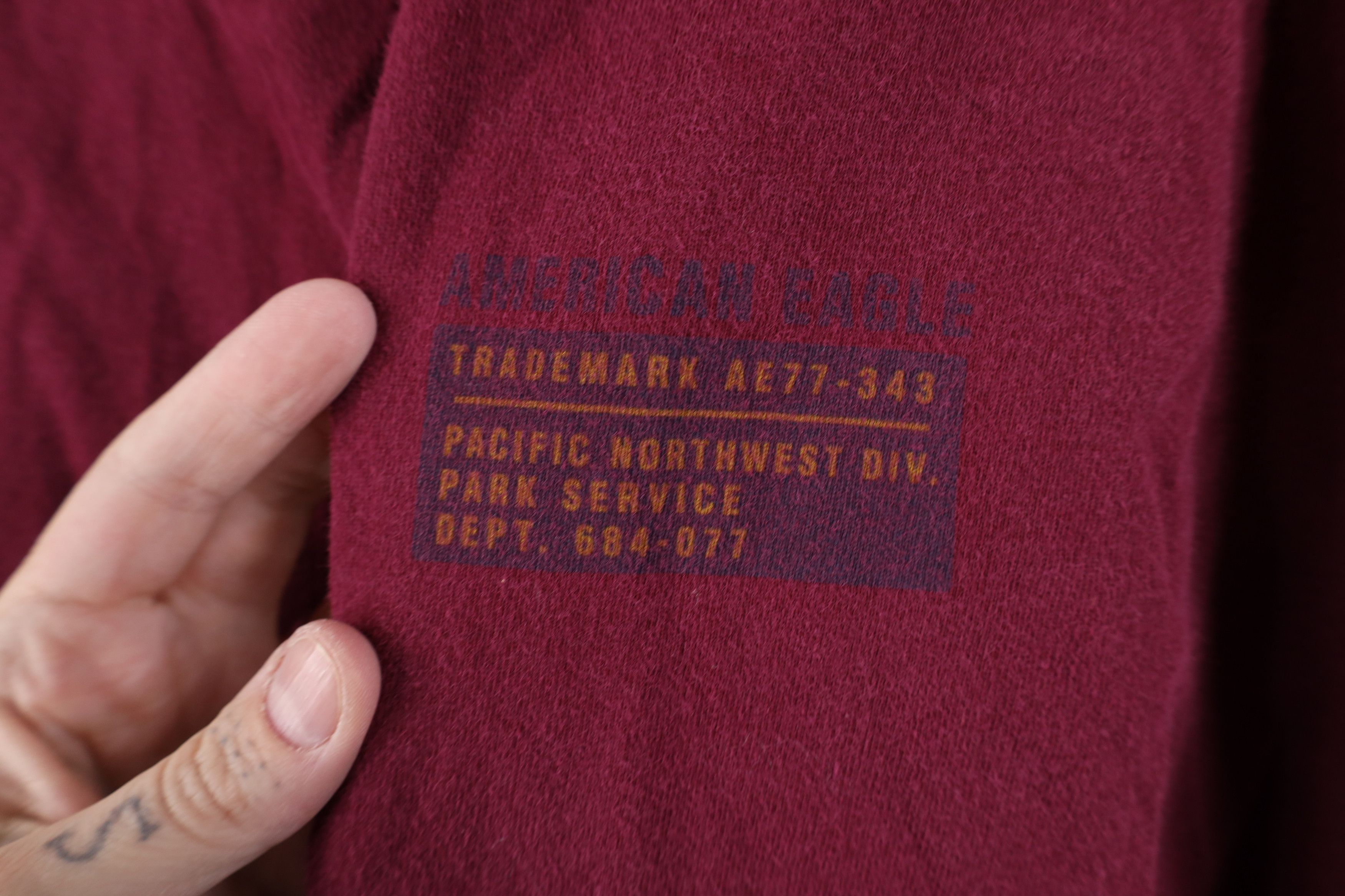 American Eagle Outfitters Vintage 90s Y2K American Eagle Outfitters Faded Park T-Shirt Size US L / EU 52-54 / 3 - 4 Thumbnail