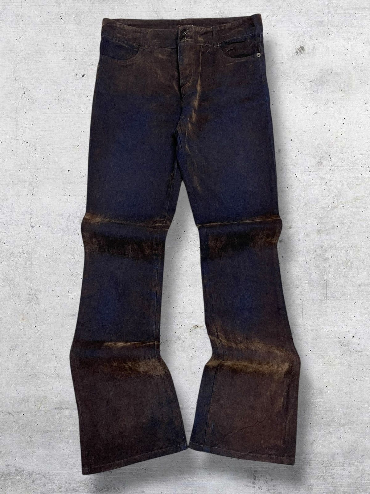 Japanese Brand VINTAGE WEATHERLAND 1990S JAPAN DESIGNER ECAILLE BROWN DENIM Size US 29 - 1 Thumbnail