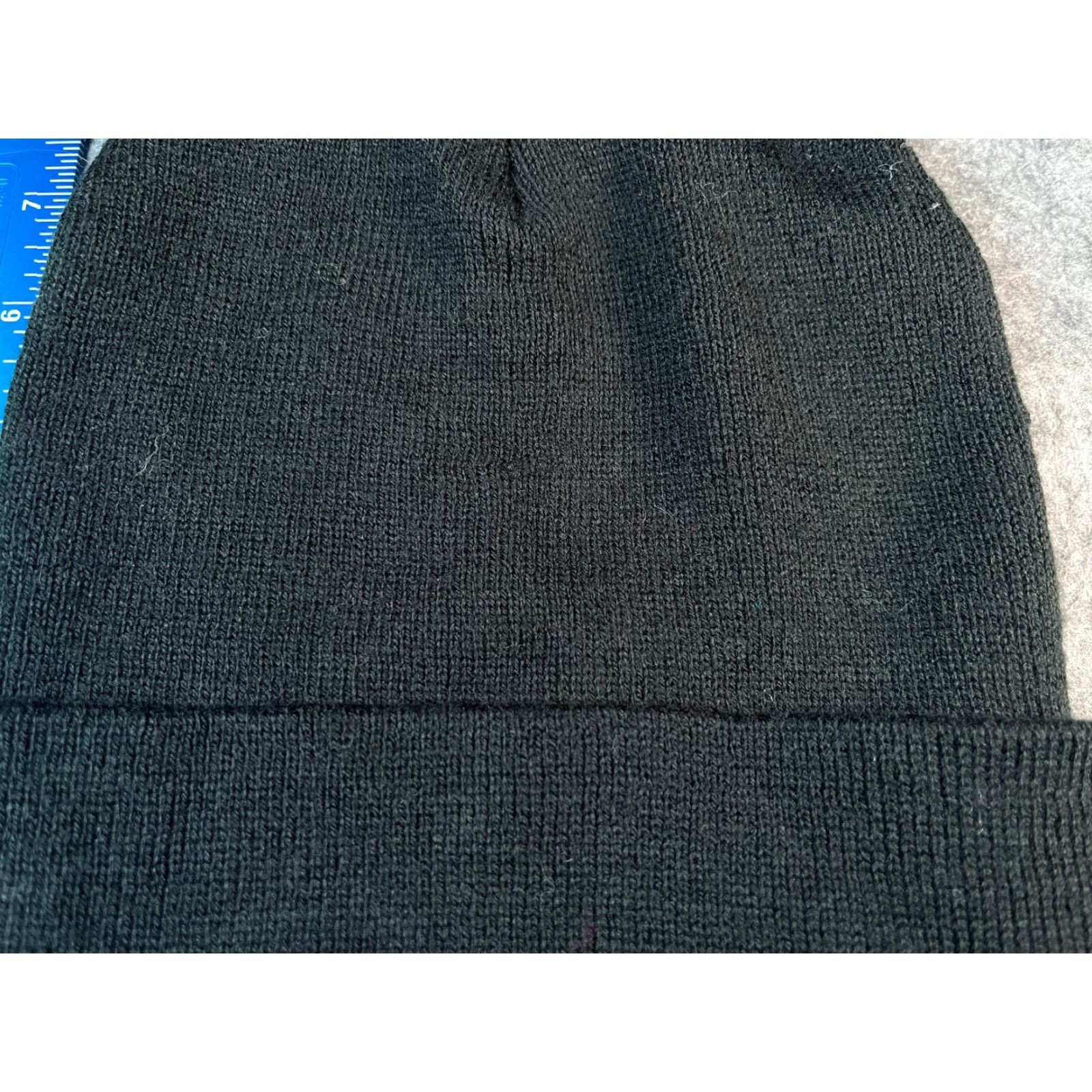 Vintage Promo Headwear Beanie Toque Cuff Adult One Size Black Knit 100% Acrylic Skater Size ONE SIZE - 2 Thumbnail