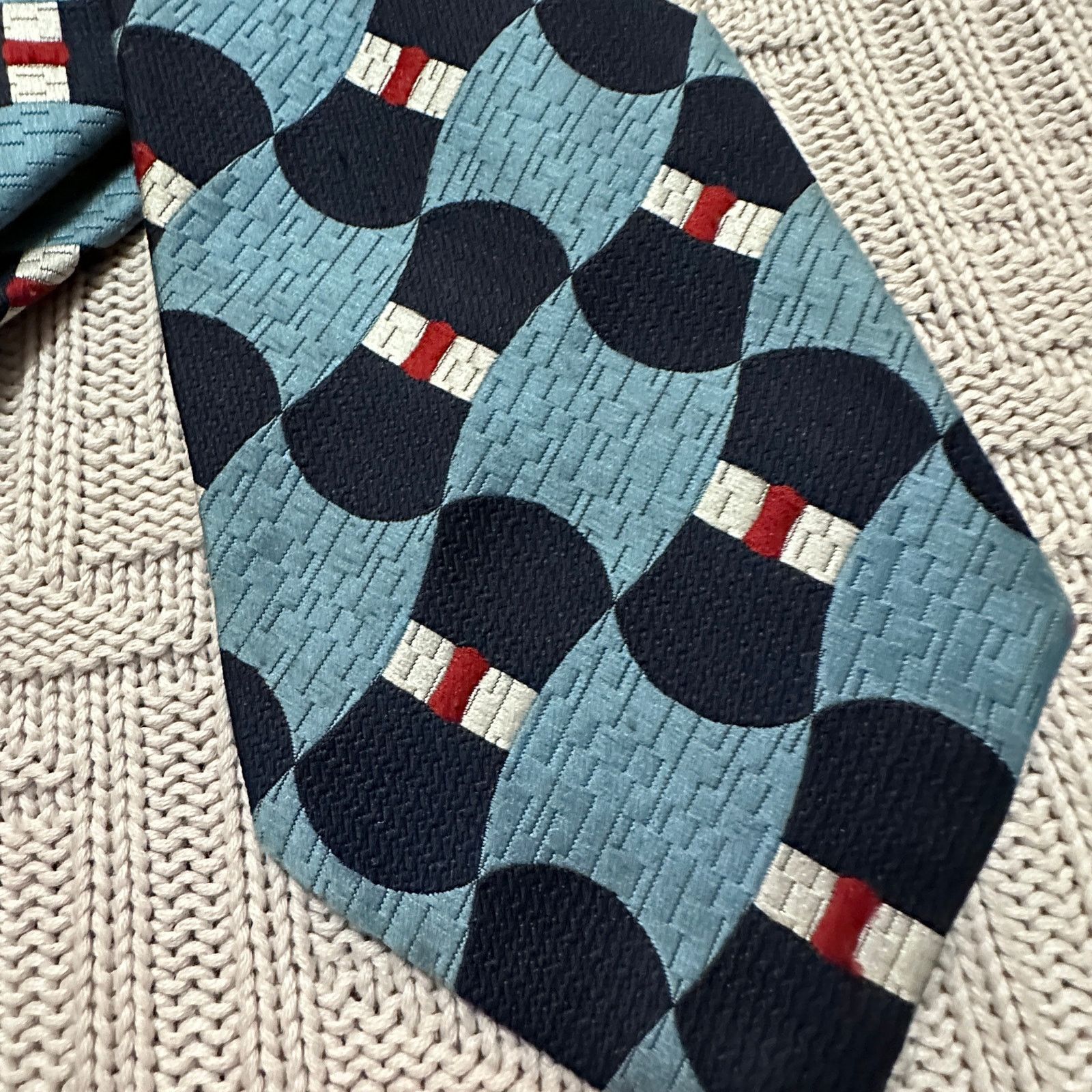 Oleg Cassini Vintage Oleg Cassini blue pattern men's tie Size ONE SIZE - 2 Thumbnail