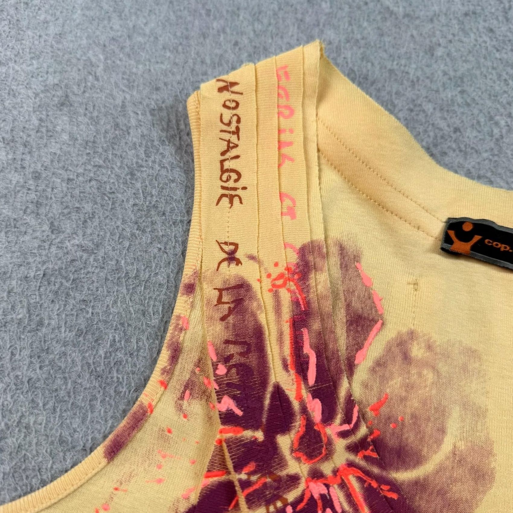Cop Copine VINTAGE Cop Copine Tank Top Women 36 Small Yellow Floral Pleated Portugal Boho Ant Y2K Size S / US 4 / IT 40 - 7 Thumbnail