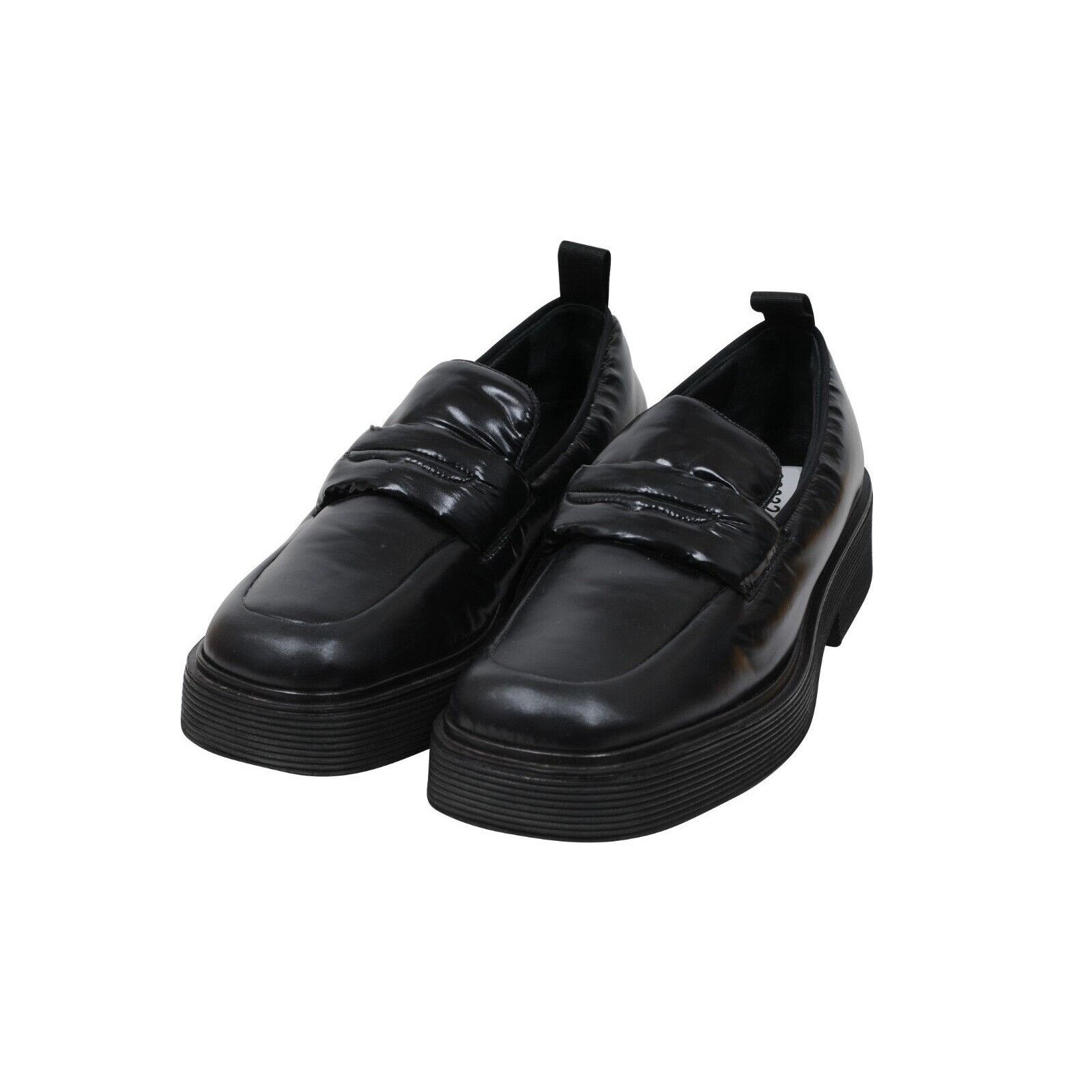Marni Square Toe Platform Loafers Black Nylon - 02032 Size US 12 / EU 45 - 3 Thumbnail
