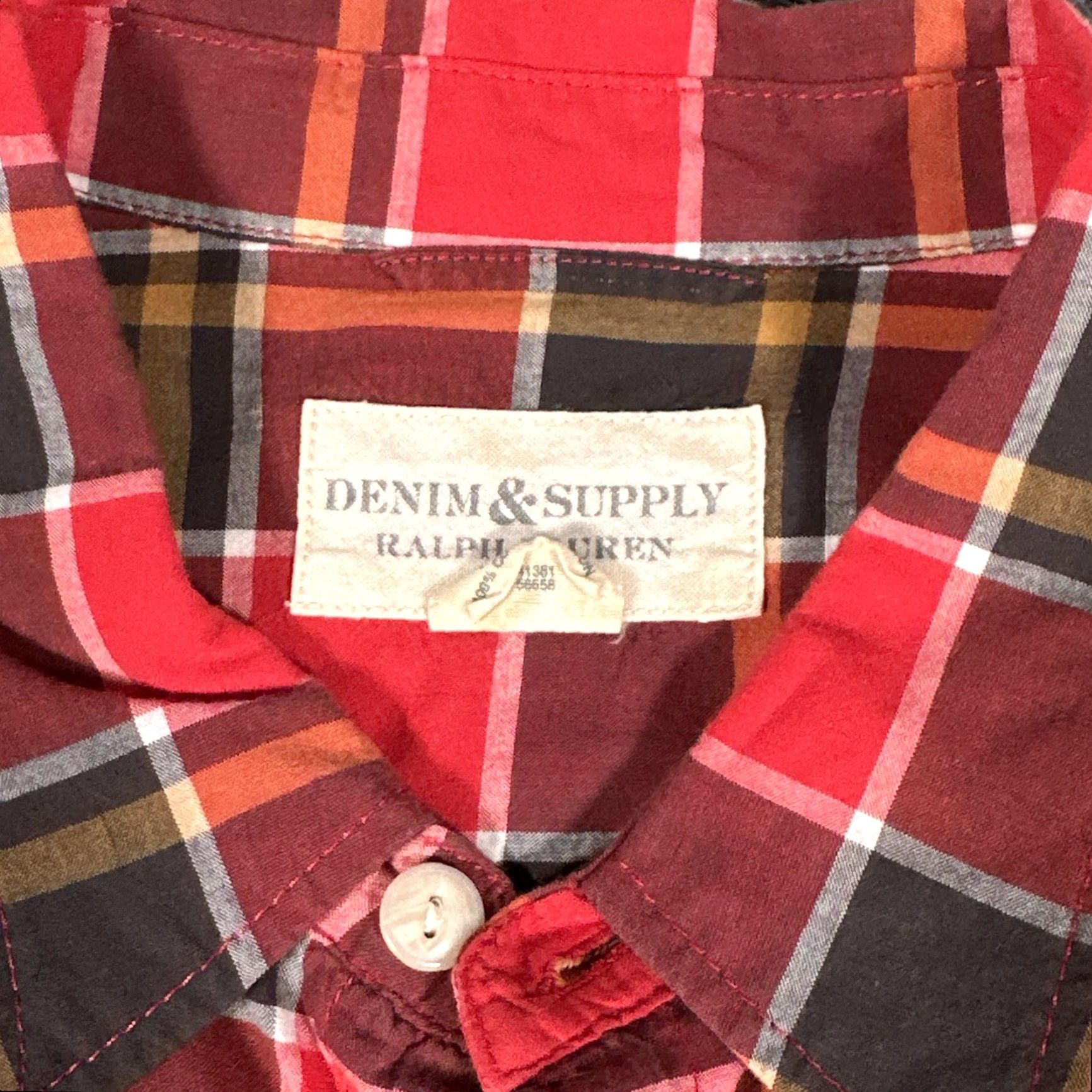 Vintage VINTAGE Denim & Supply Ralph Lauren Shirt Mens Large Red Plaid Long Sleeve Button-Down Size US L / EU 52-54 / 3 - 3 Thumbnail