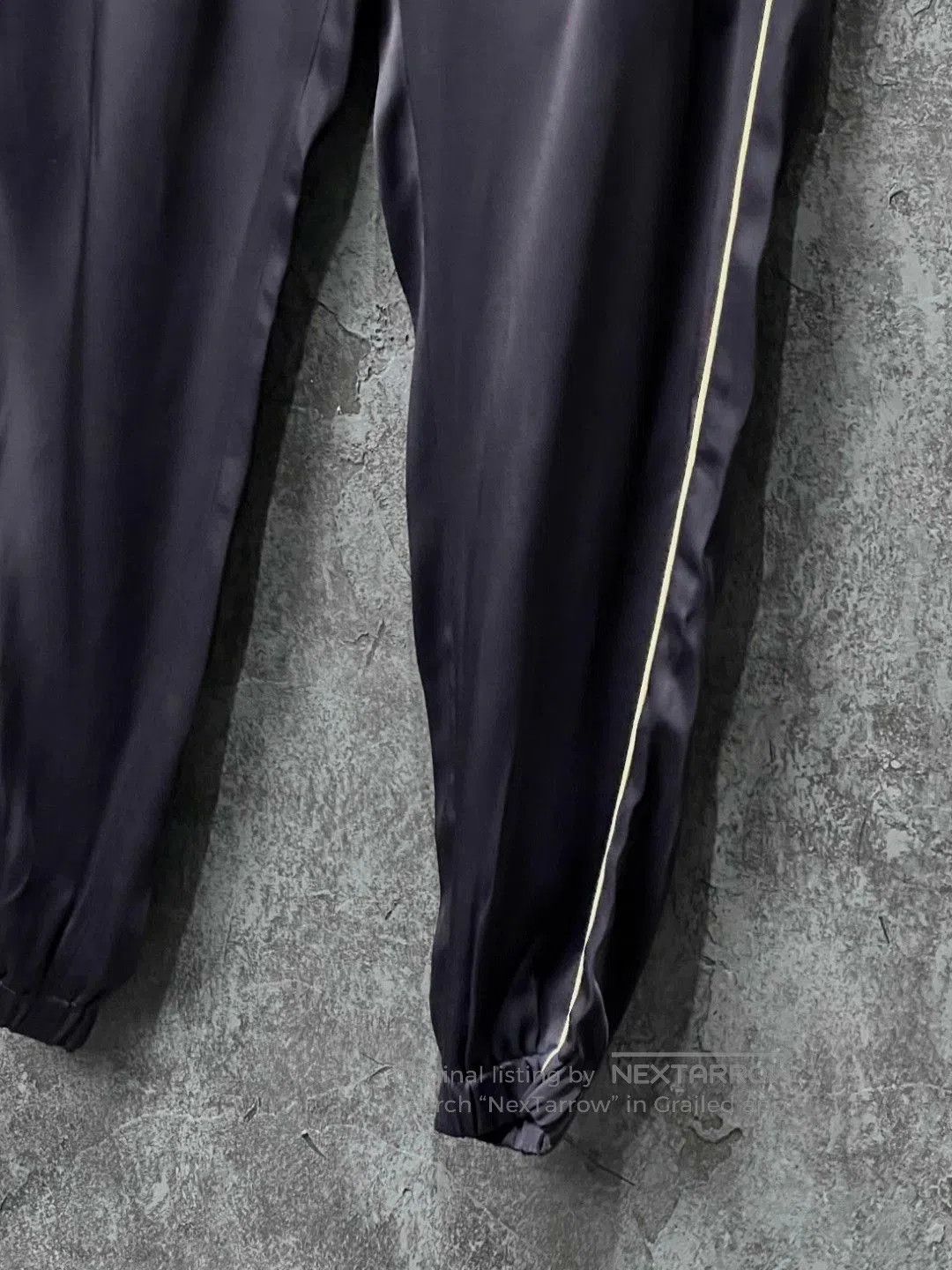 Saint Laurent Paris Saint Laurent Black Striped Drawstring Pants. Size US 36 / EU 52 - 4 Thumbnail