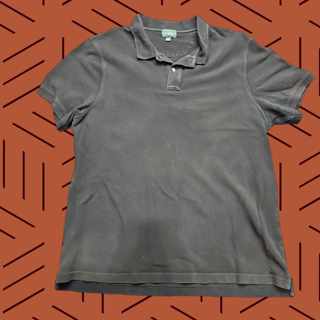 J.Crew VINTAGE J.CREW Oarsman Polo Shirt Men XL Black 90s Plain Blank Shirt Men XL Black 90s Size US XL / EU 56 / 4 - 1 Thumbnail