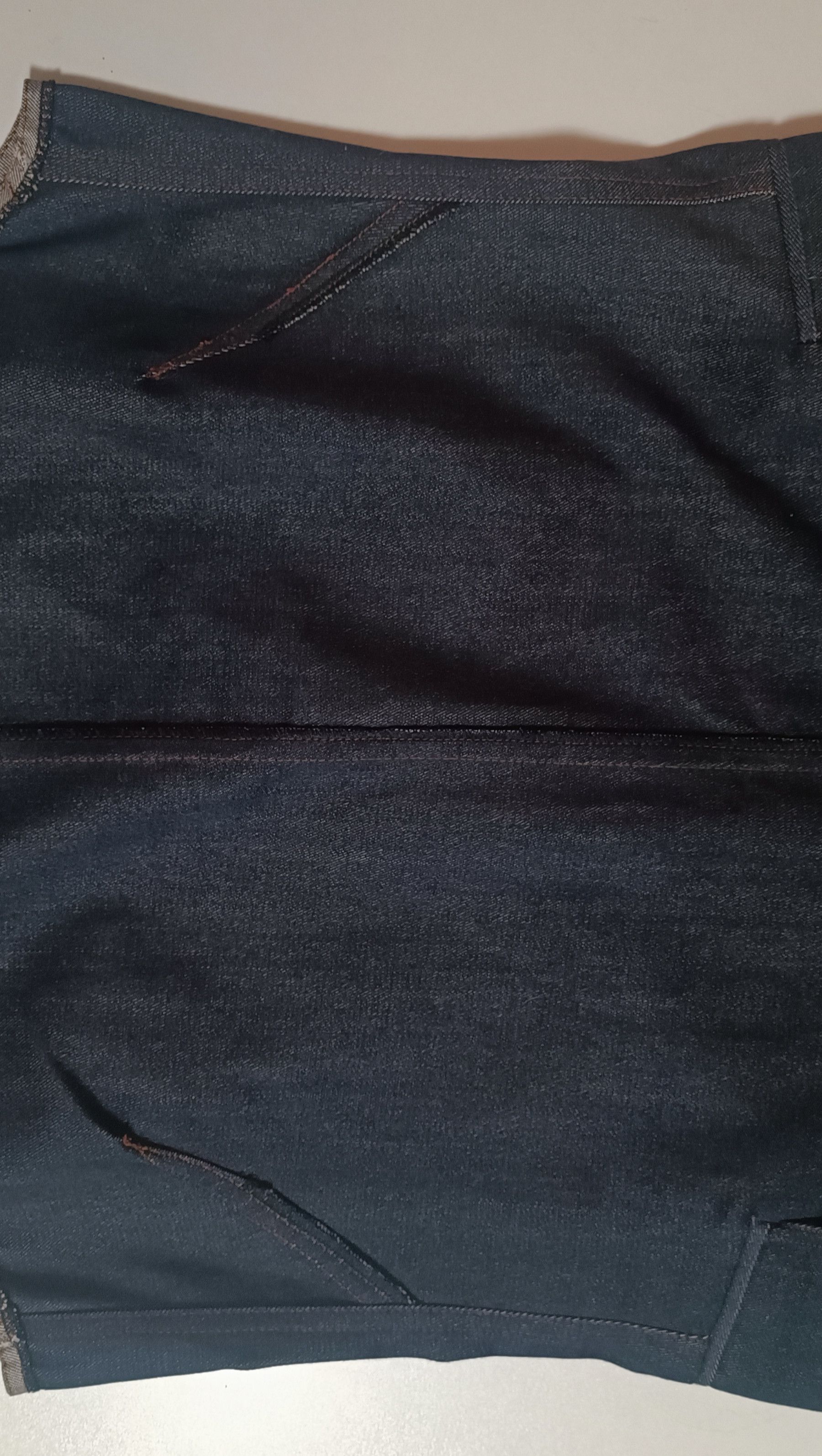 Jean Paul Gaultier Fall 1992- GaultierJeans - Fringed denim long dress Size L / US 10 / IT 46 - 15 Thumbnail