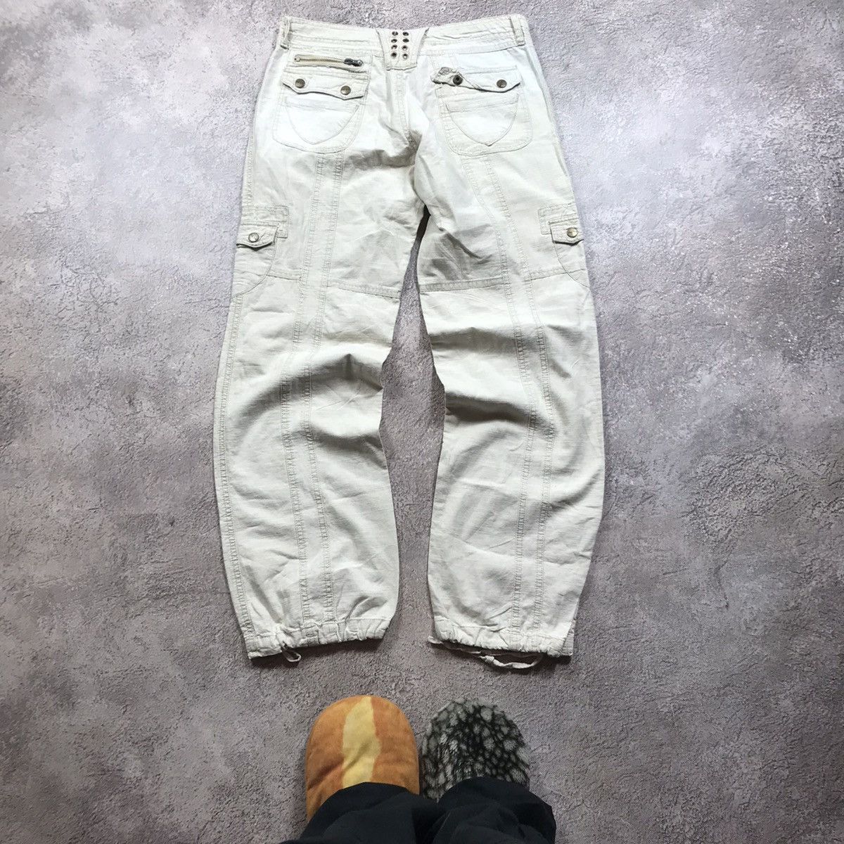 Vintage Vintage Y2K Baggy Distressed Cargo Pants Grunge Thrashed 29 Size 29" - 4 Thumbnail