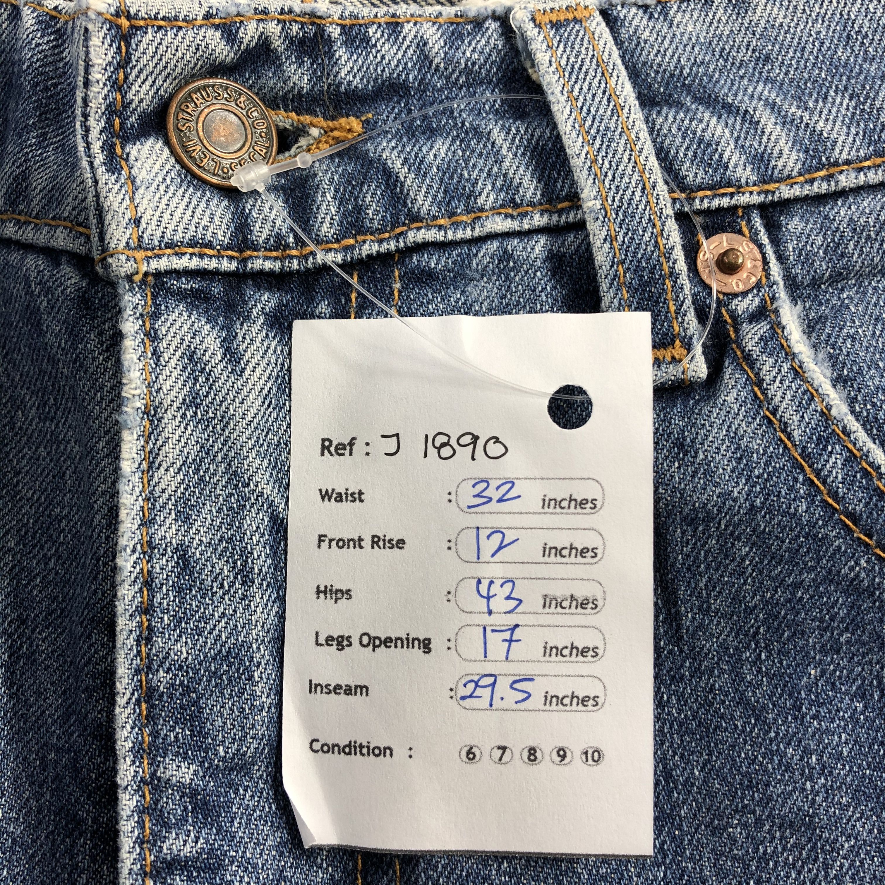 Levi's 90s Vintage Blue Wash Levis 519 Jeans-J1890 Size US 32 / EU 48 - 14 Thumbnail
