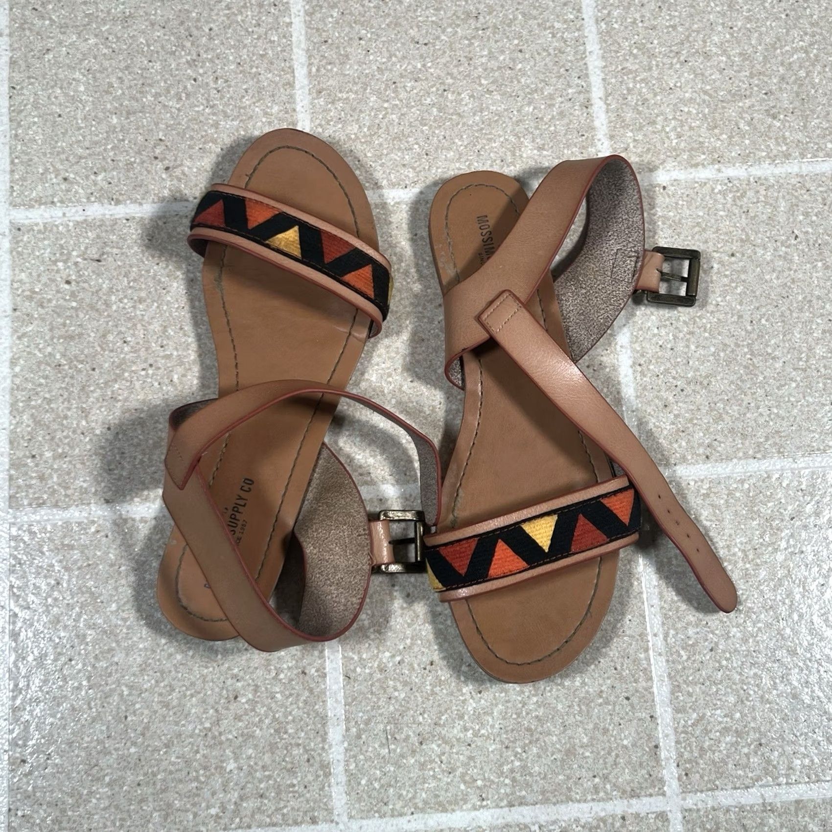 Mossimo Mossimo Supply Co Sandals Womens Size 8 Strappy Multicolor Synthetic Sandal Size US 8 / IT 38 - 2 Thumbnail