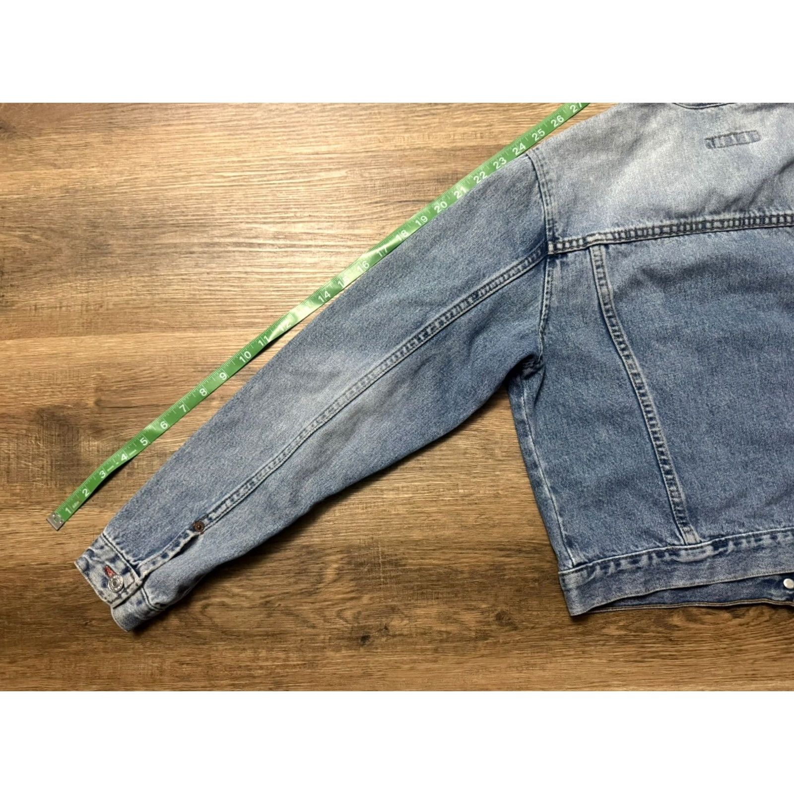 Levi's VINTAGE Levi’s Lot 53 Denim Women’s Jean Jacket Cropped Size LG Blue Size 36" / US 14 / IT 50 - 7 Thumbnail