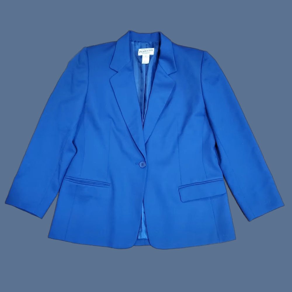 Pendleton VINTAGE Pendleton Blazer Womens 10 Petite Blue Wool Lined Made USA 80s 90s Size L / US 10 / IT 46 - 1 Thumbnail