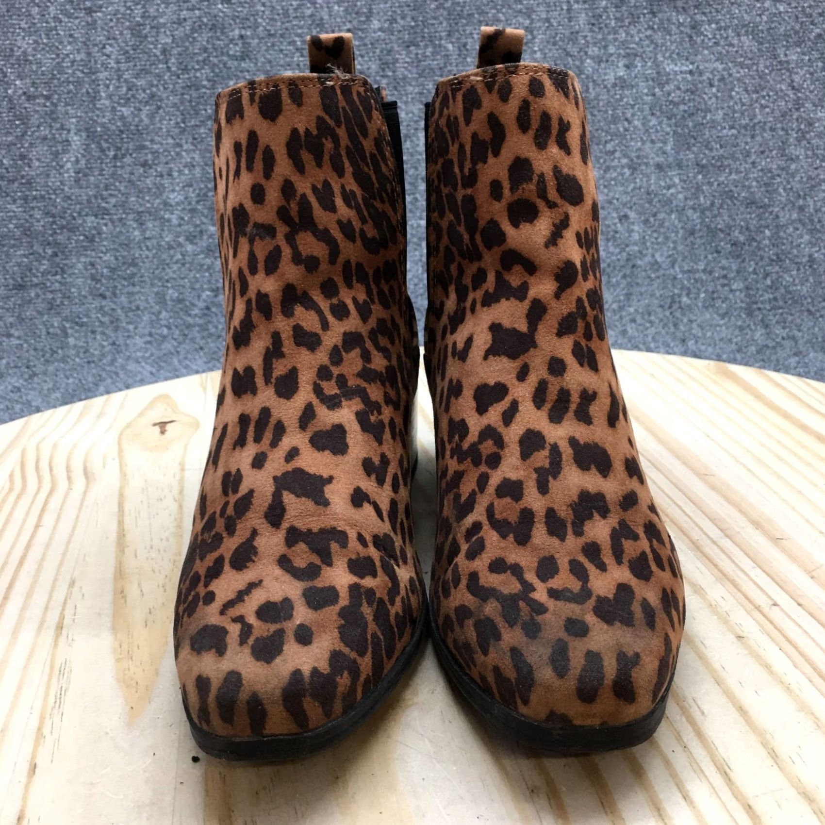 Vintage A New Day Boots Womens 8 Ellie Animal Print Chelsea Ankle Bootie Brown Black Size US 8 / IT 38 - 3 Thumbnail
