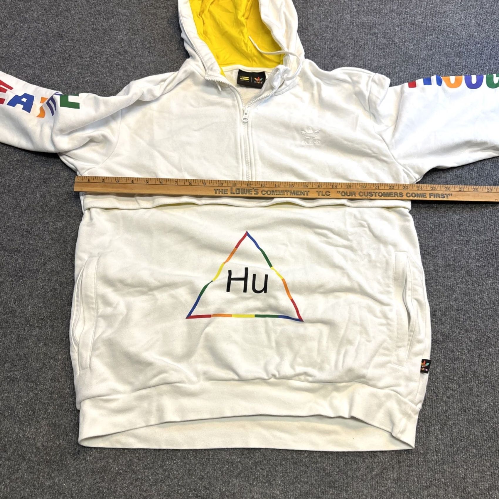Adidas Adidas x Pharrell Williams Hoodie Men L White Breathe Thoughts 1/4 Zip Pullover Size US L / EU 52-54 / 3 - 7 Thumbnail