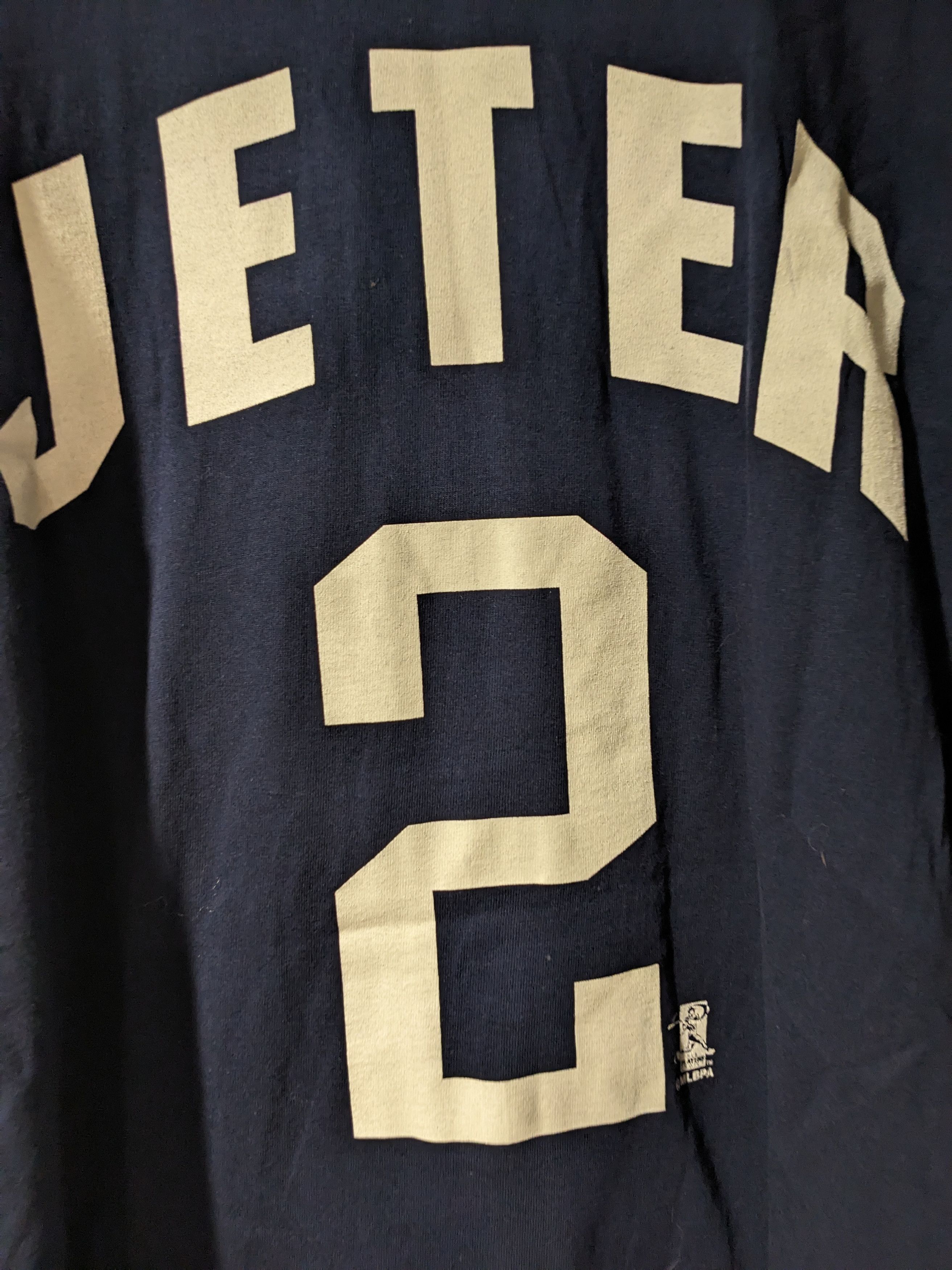 Logo Athletic × New York Yankees × Vintage Vintage 2000 Derek Jeter New York Yankees Logo Jersey Size US L / EU 52-54 / 3 - 2 Thumbnail